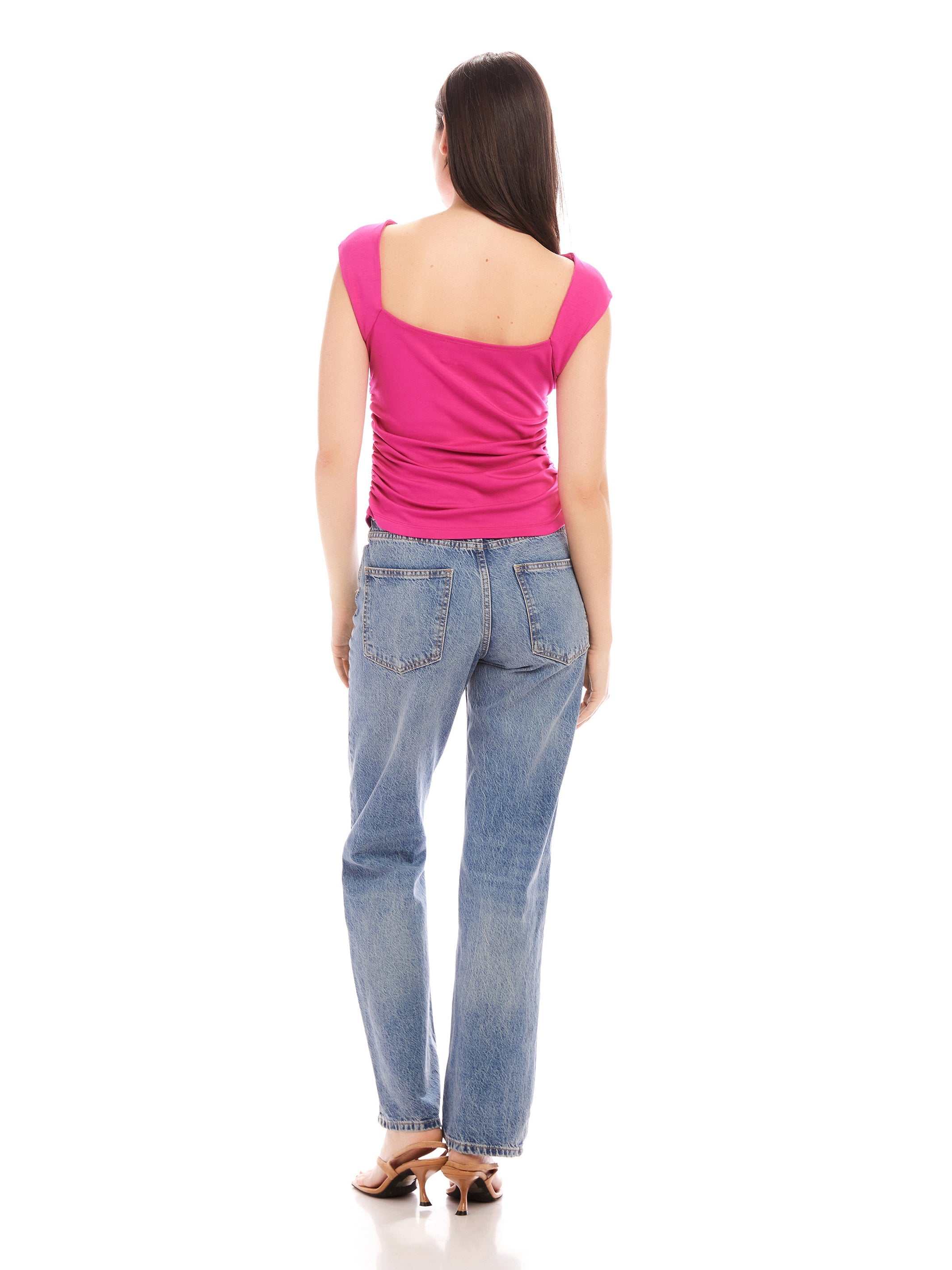 Tasha Side-Shirred Top