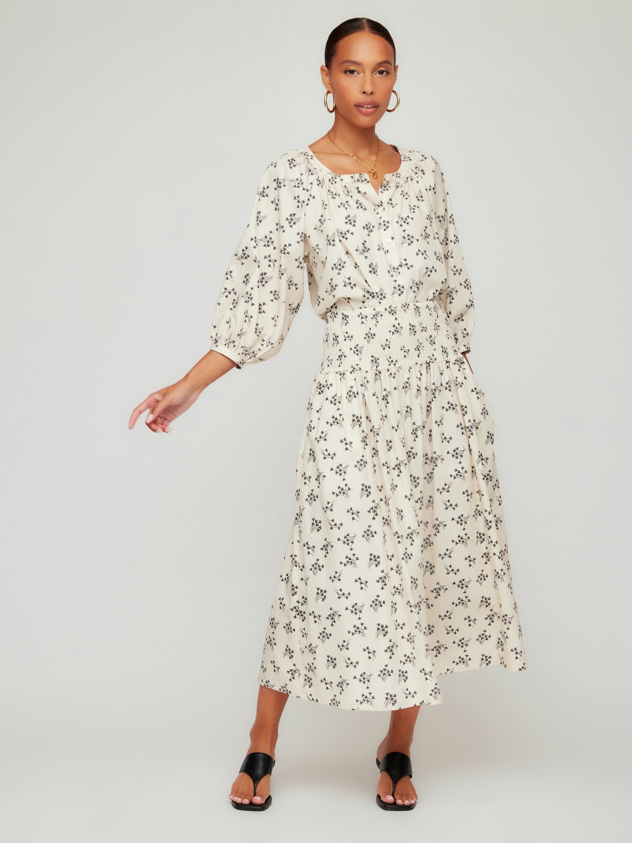 Rhea Smocked Waist Skirt