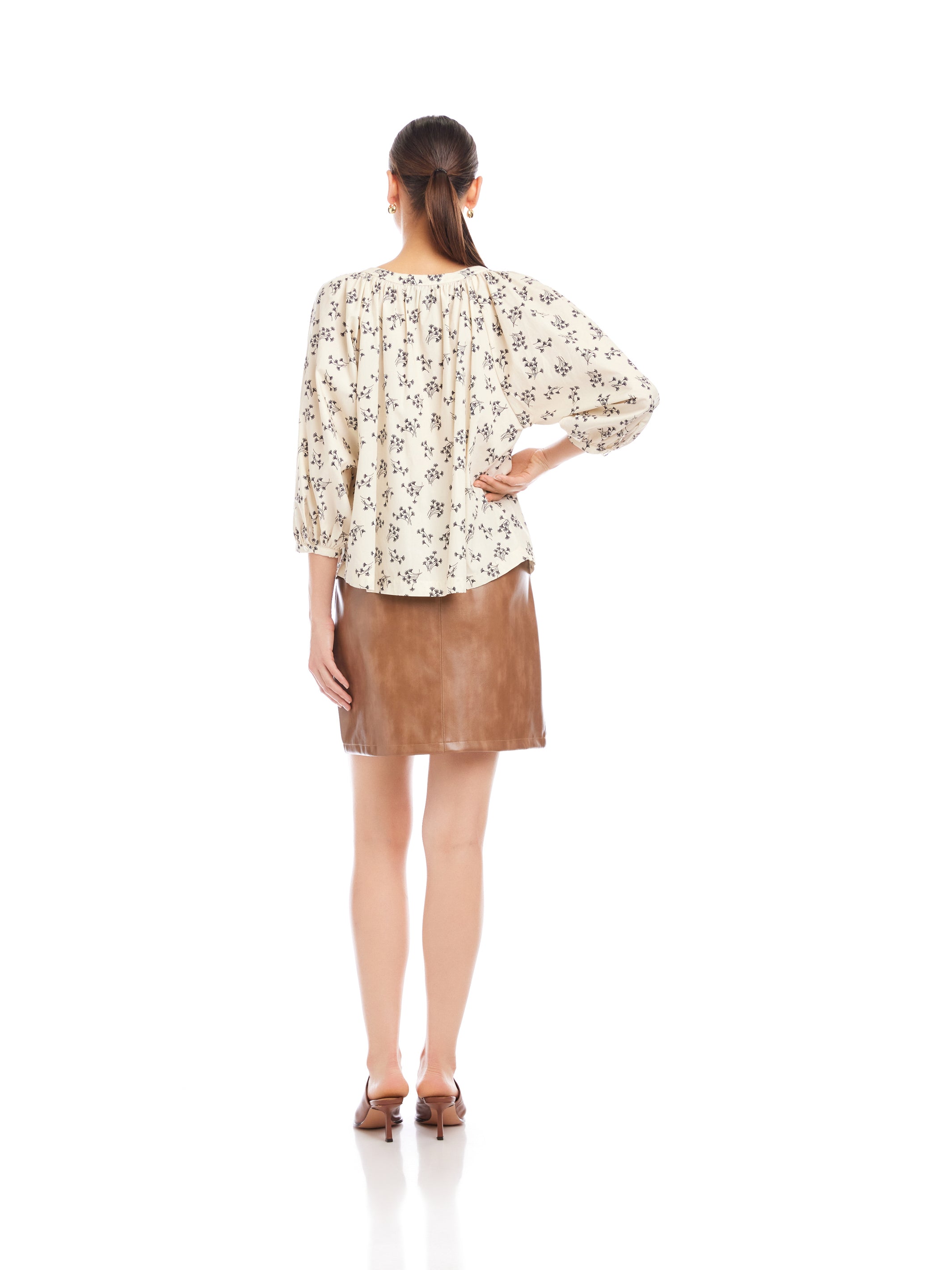 Sam 3/4 Sleeve Peasant Top