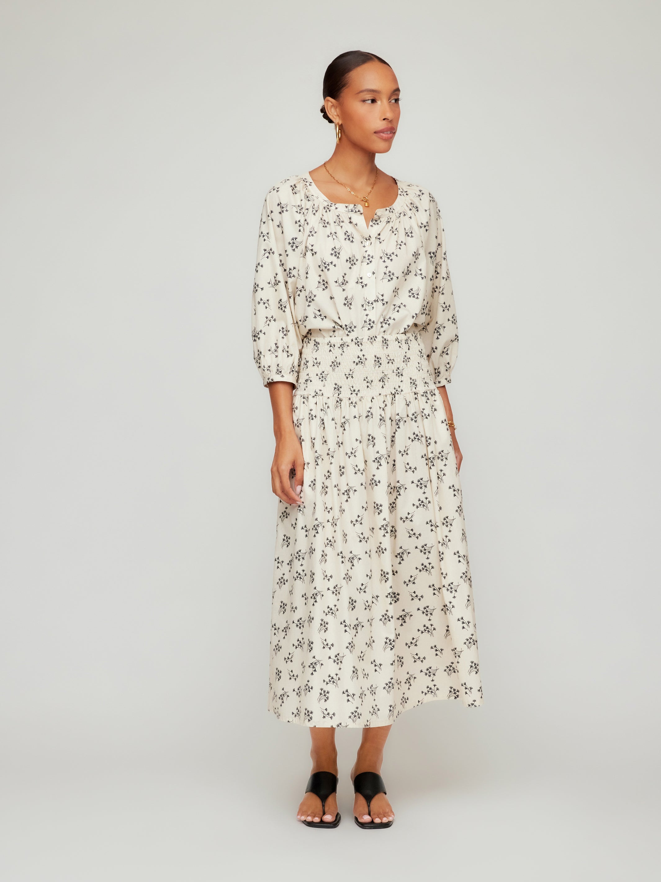 Sam 3/4 Sleeve Peasant Top