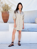 Phoebe Lantern Sleeve Shirtdress
