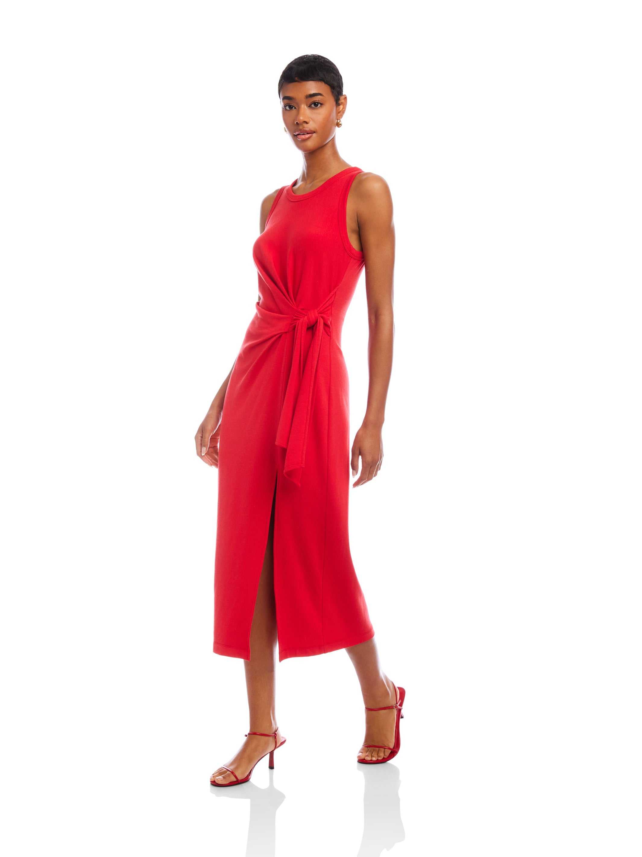 Maddie Side-Knot Midi Dress