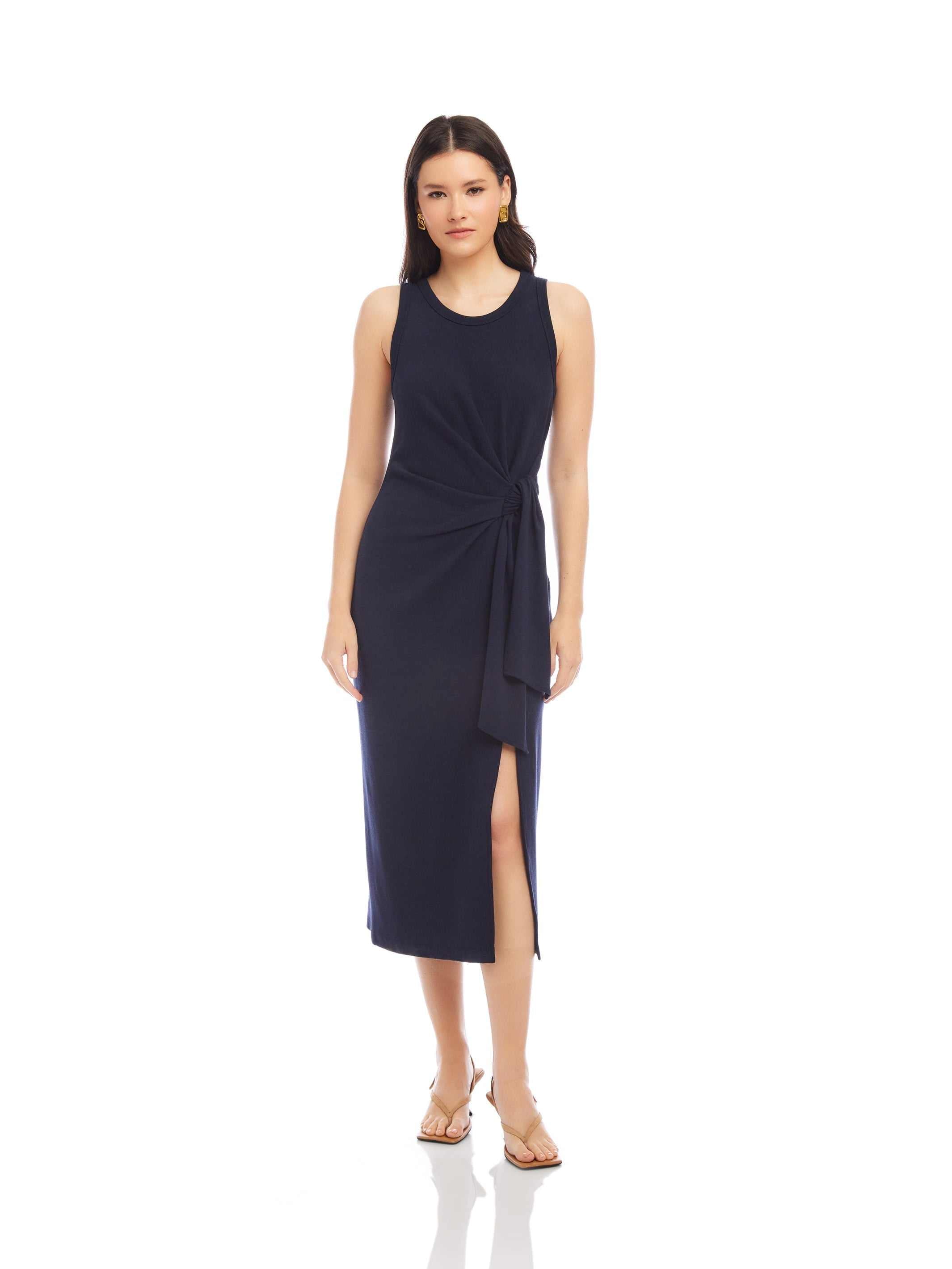 Maddie Side-Knot Midi Dress