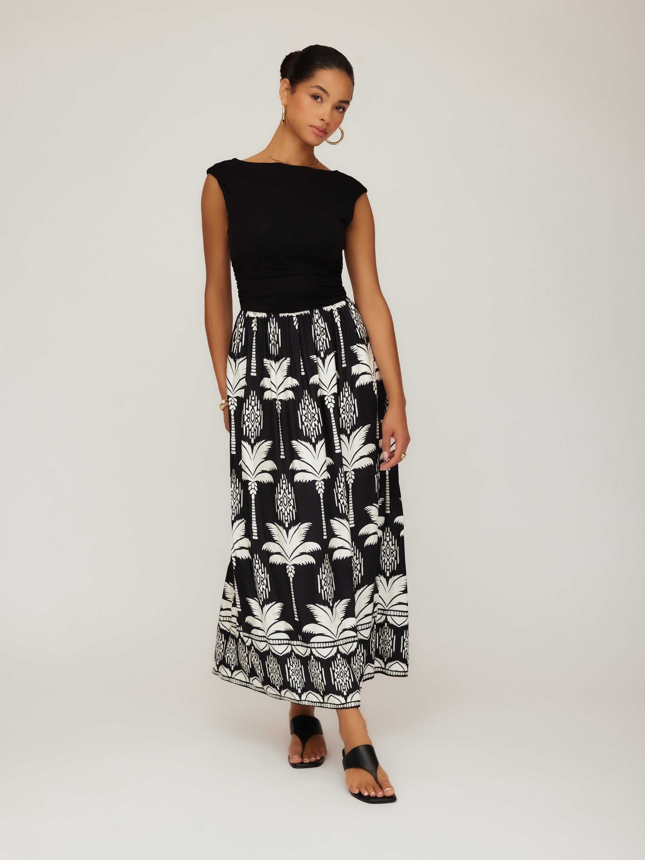 Carina Long Contrast Dress