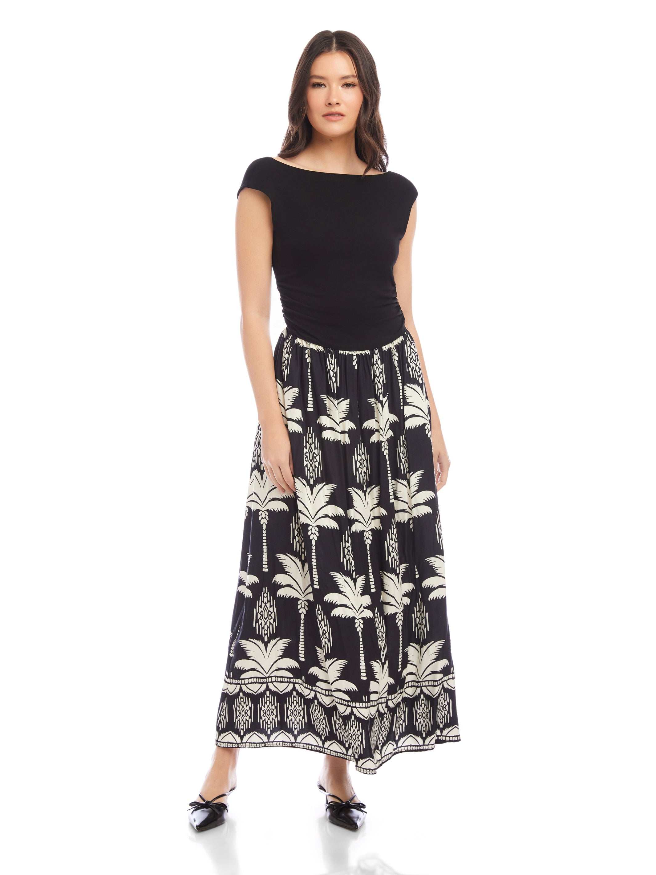 Carina Long Contrast Dress