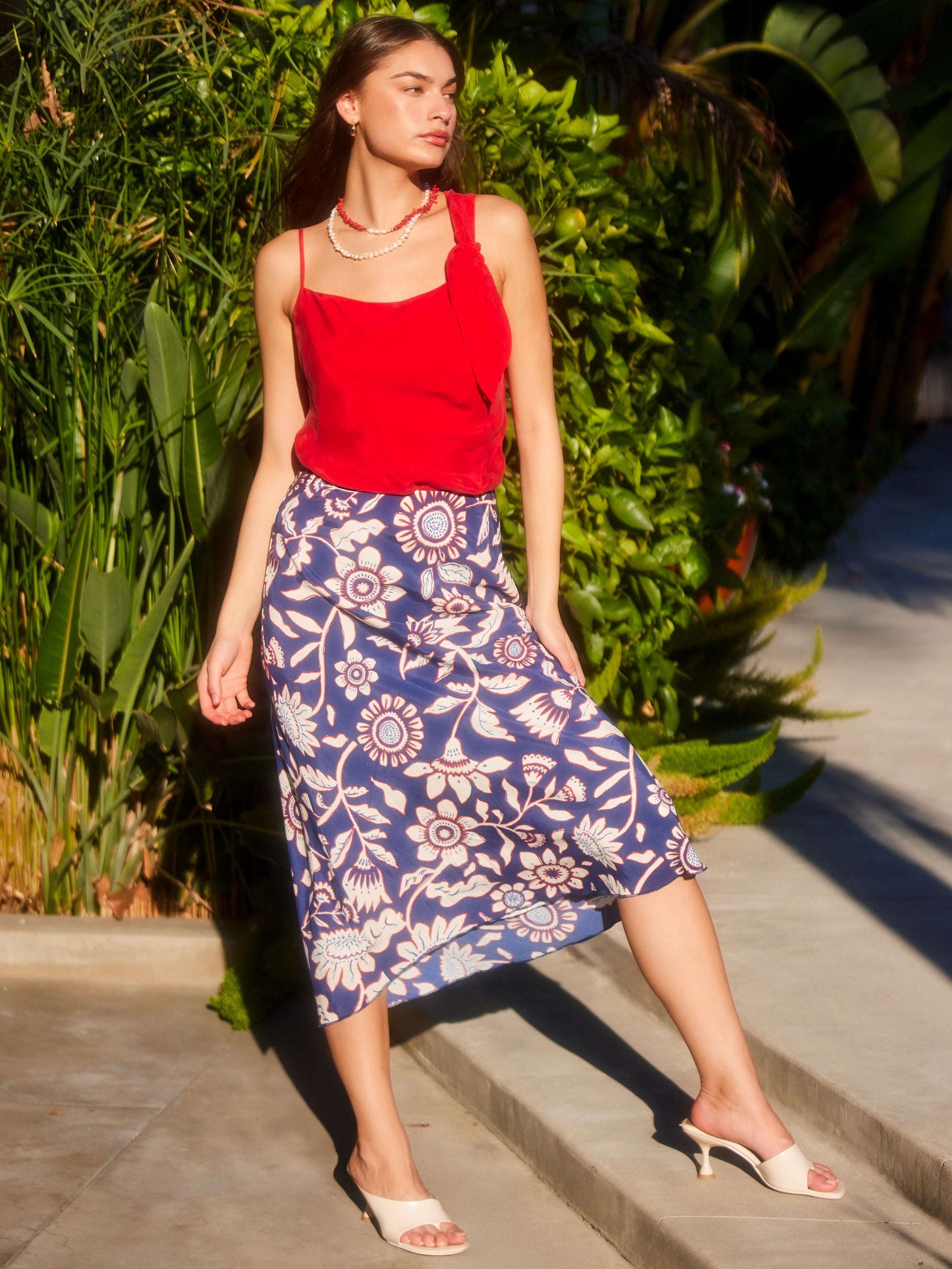 Mia Bias Midi Skirt