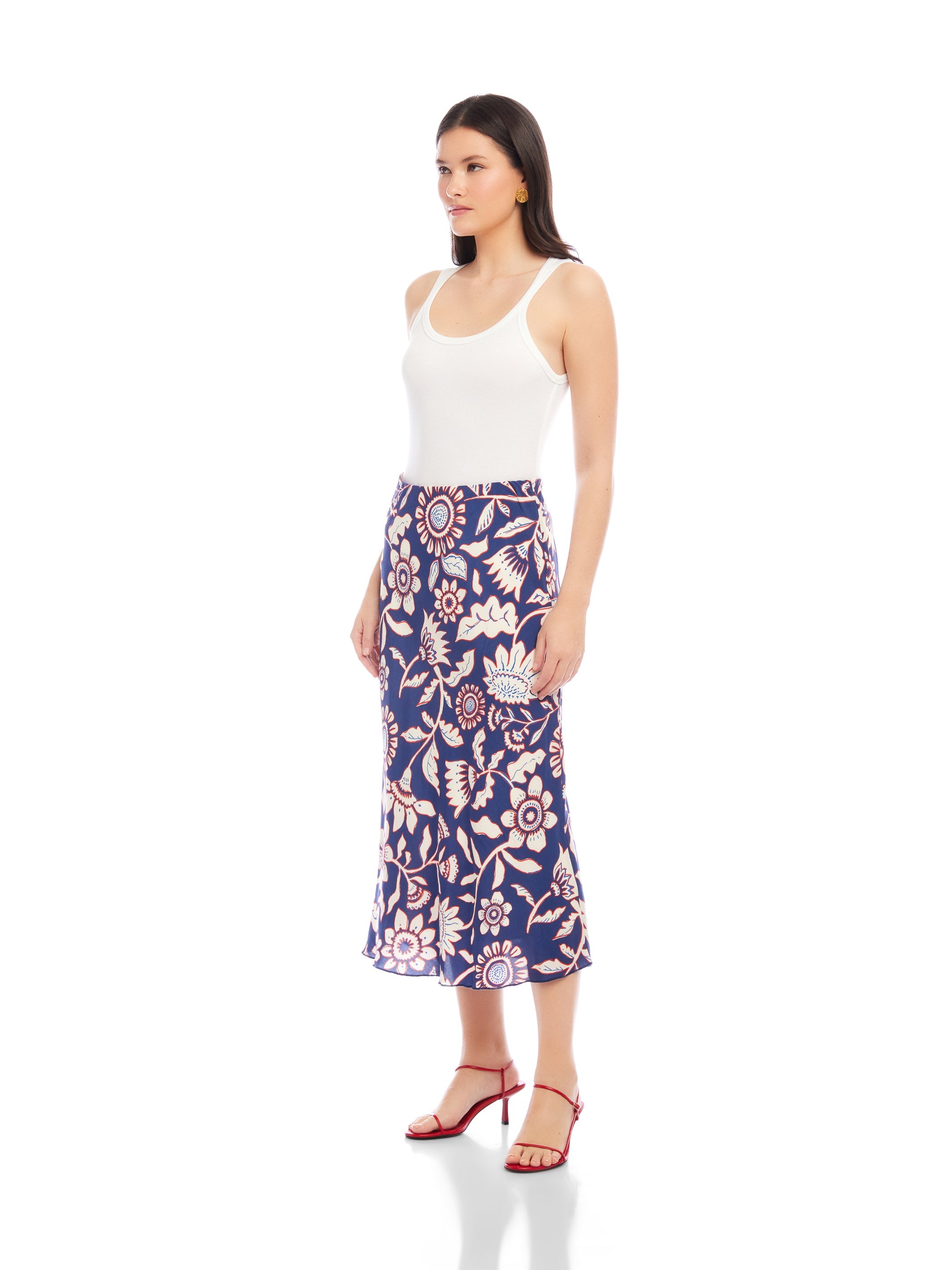 Mia Bias Midi Skirt