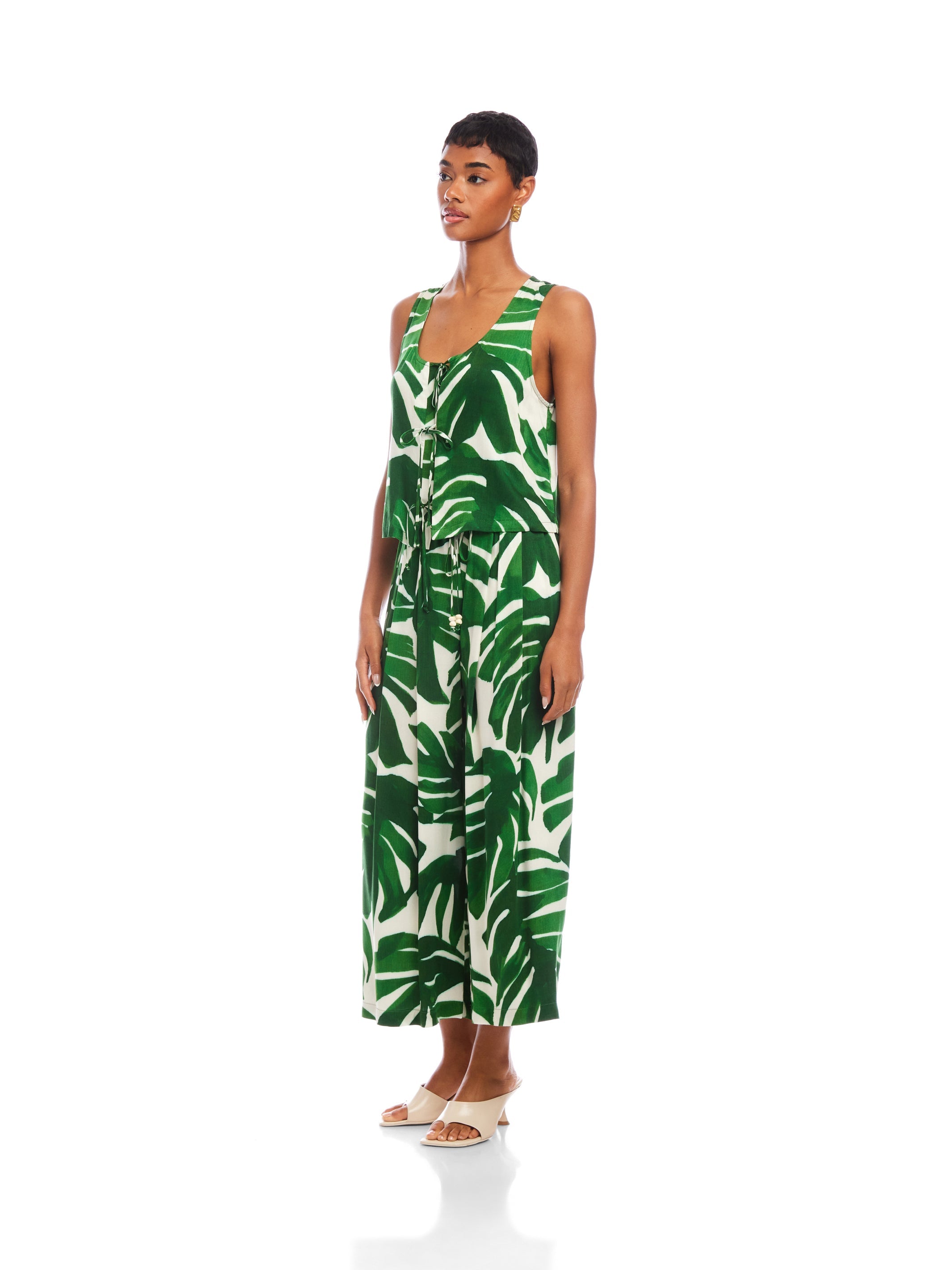 Emery Tie-Front Sleeveless Top