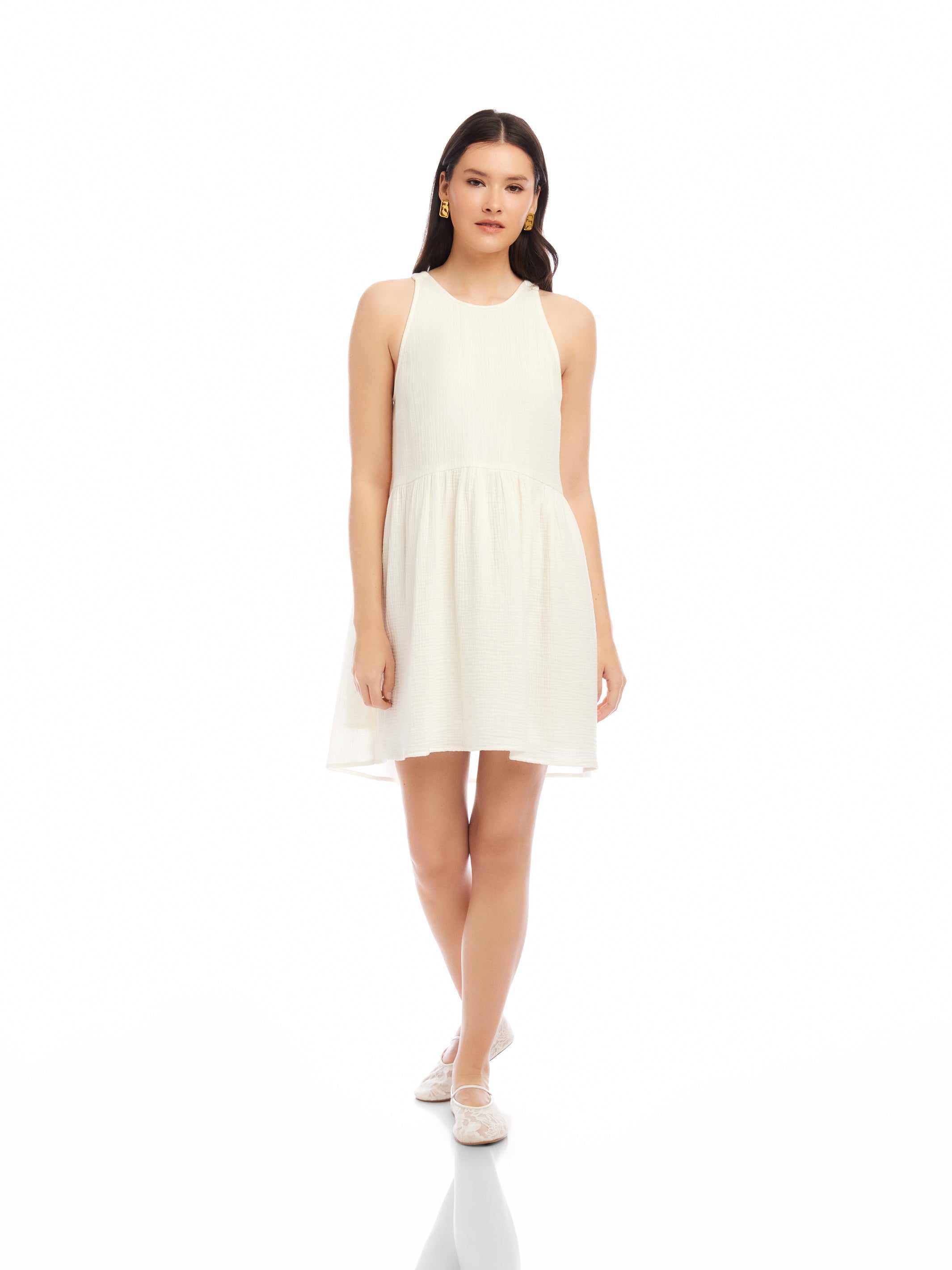 Cianni Tie-Neck Dress