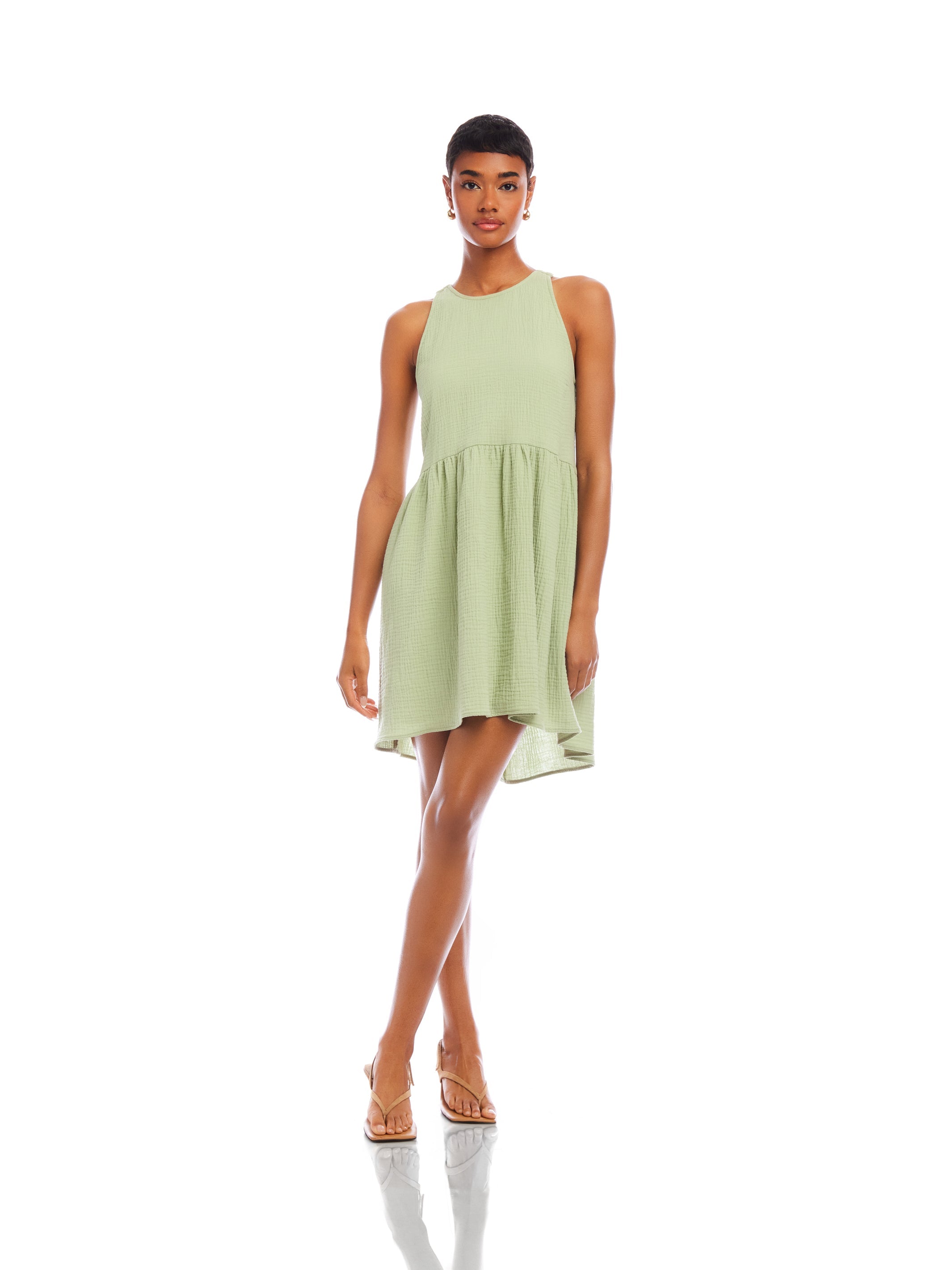 Cianni Tie-Neck Dress