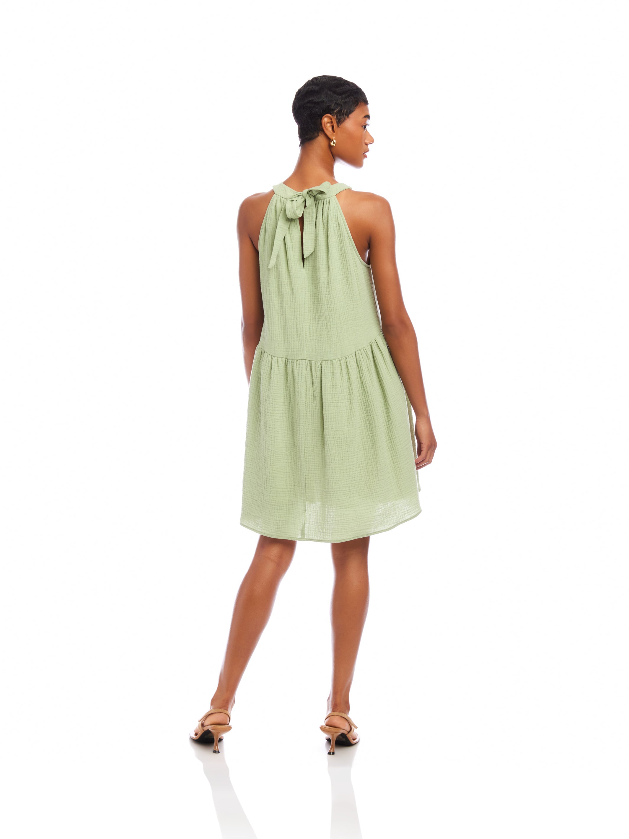 Cianni Tie-Neck Dress
