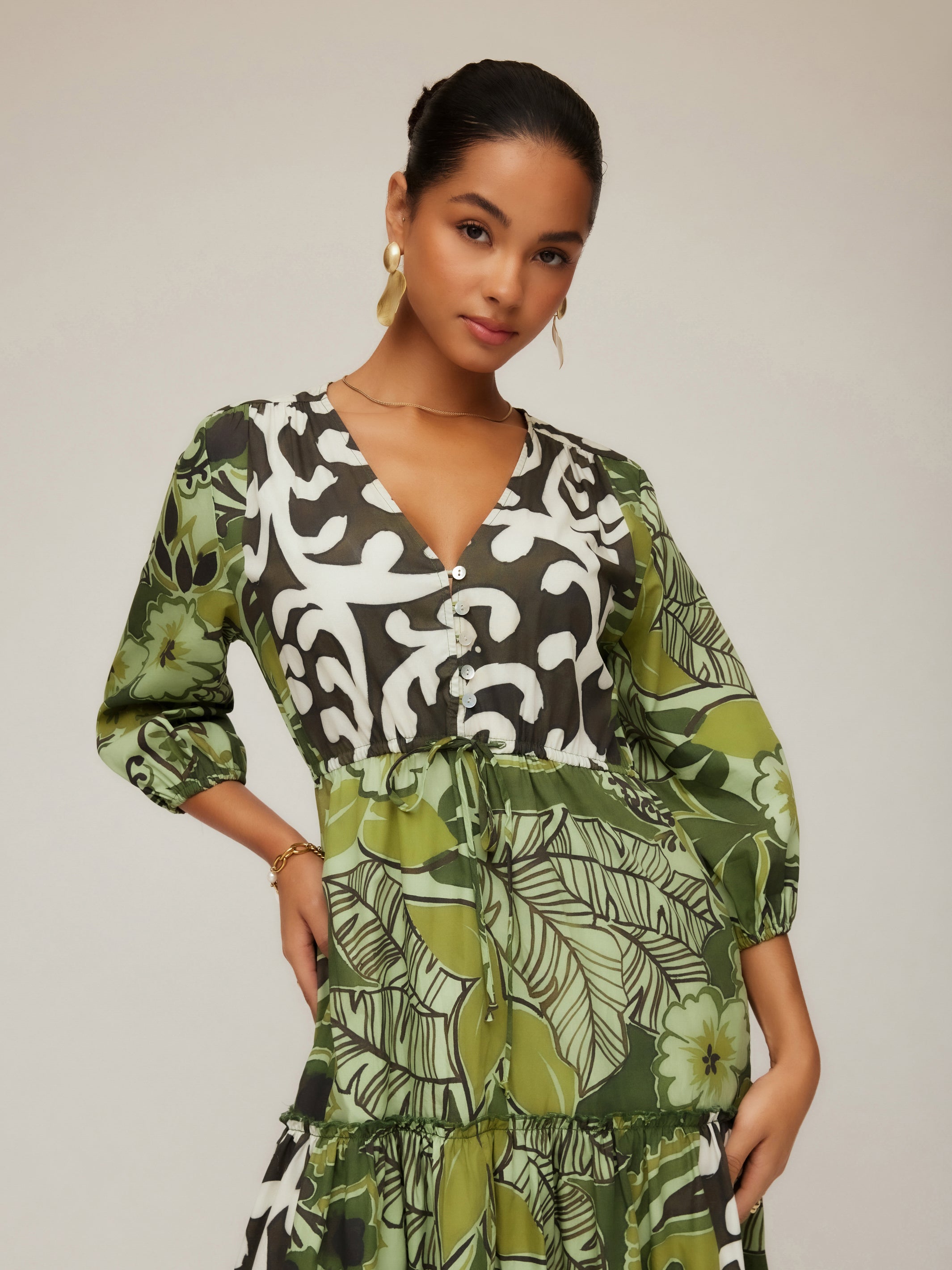 Nicki Tiered Ruffle Hem Dress