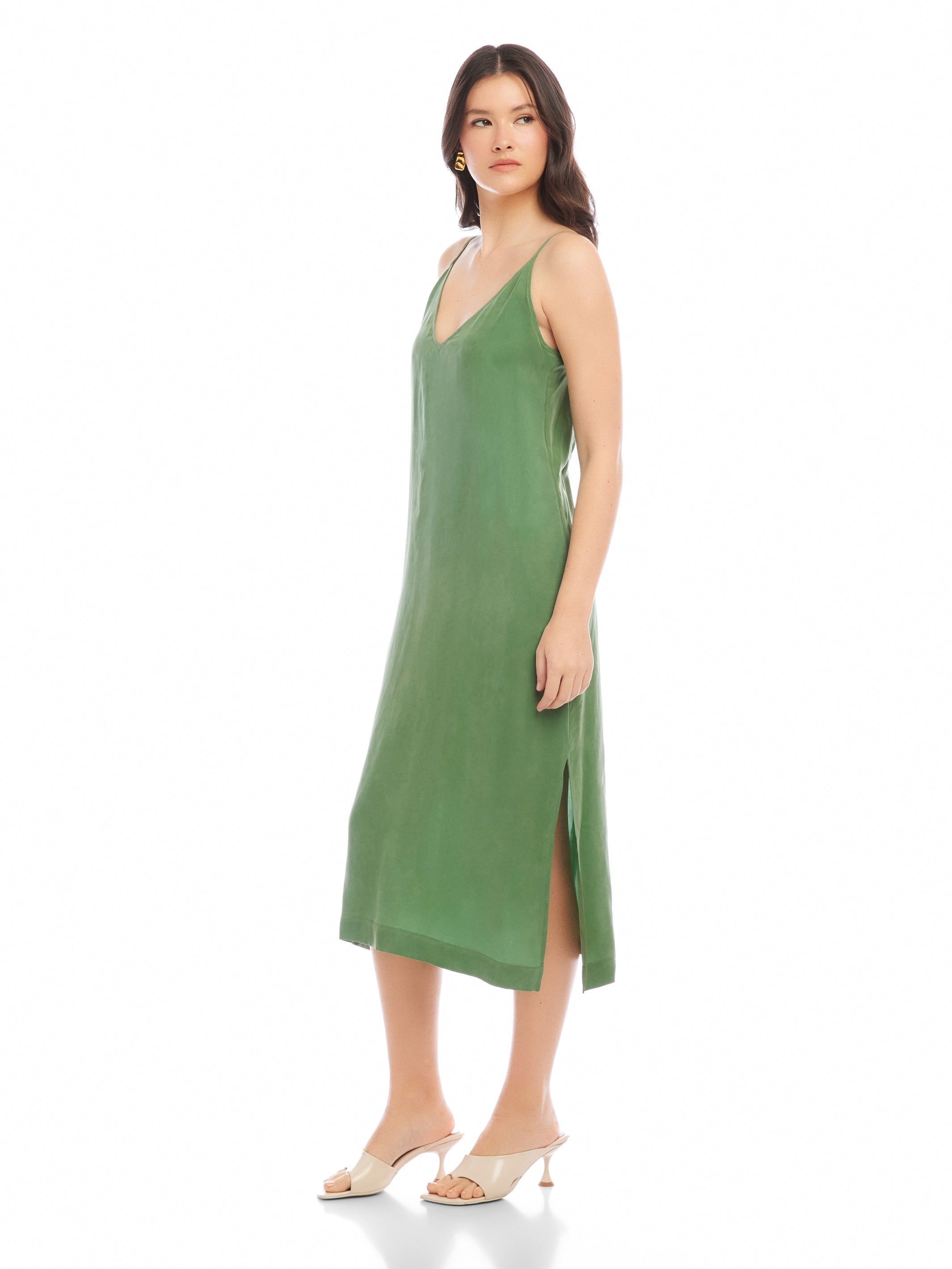 Jordyn Side-Slit Midi Dress