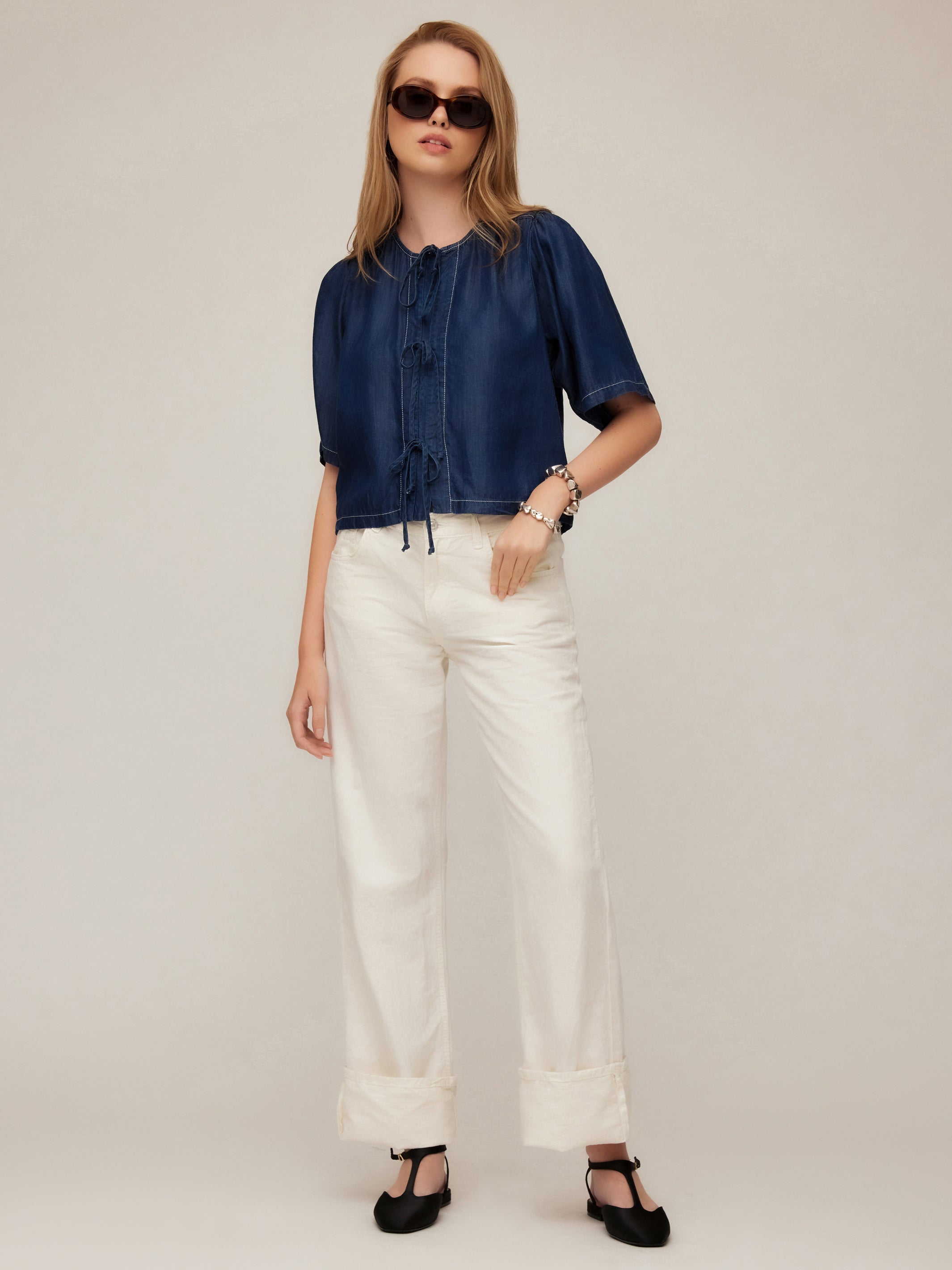 Nadine Bow Detail Top