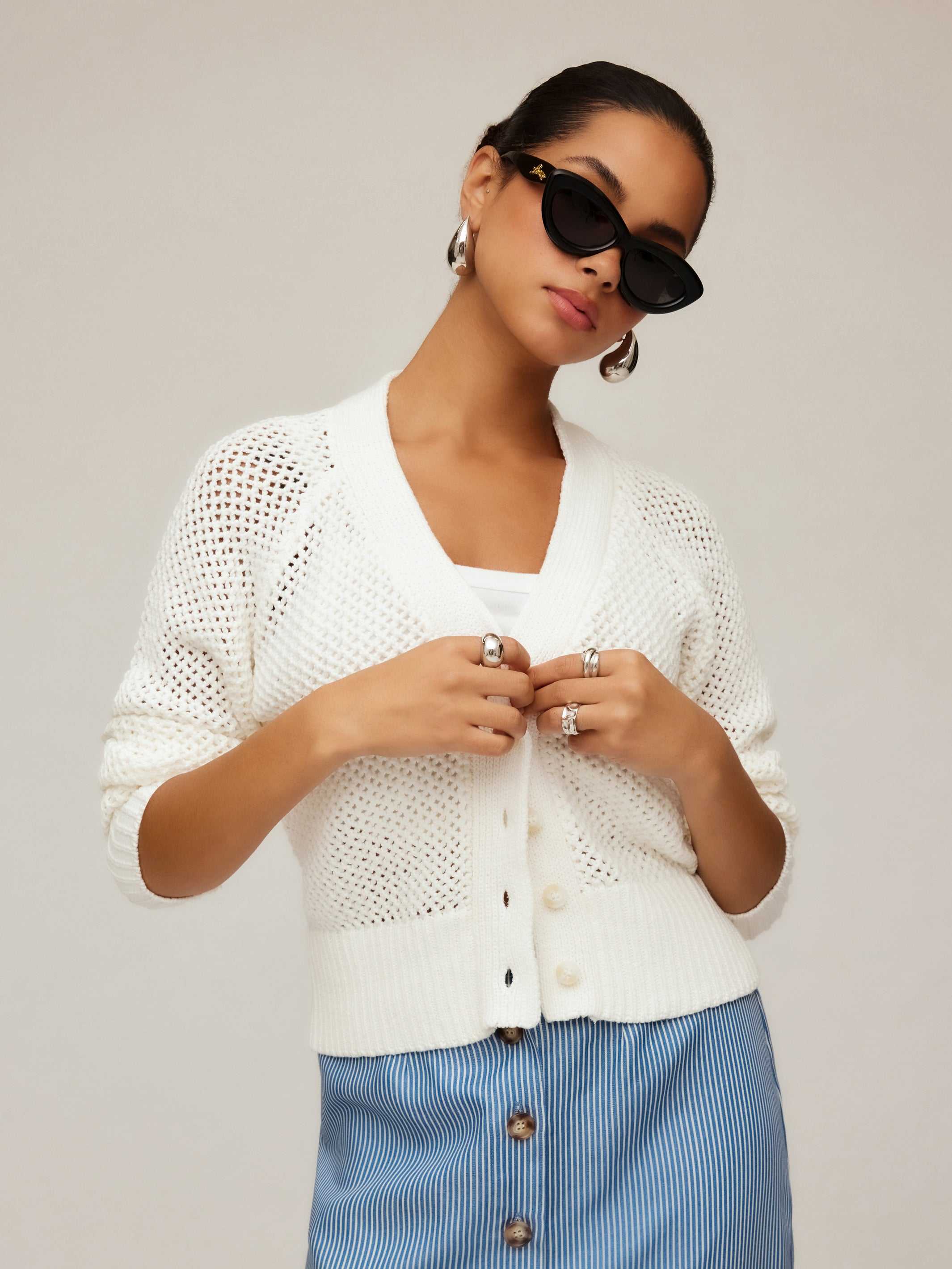 Ellen Crochet Cardigan Sweater