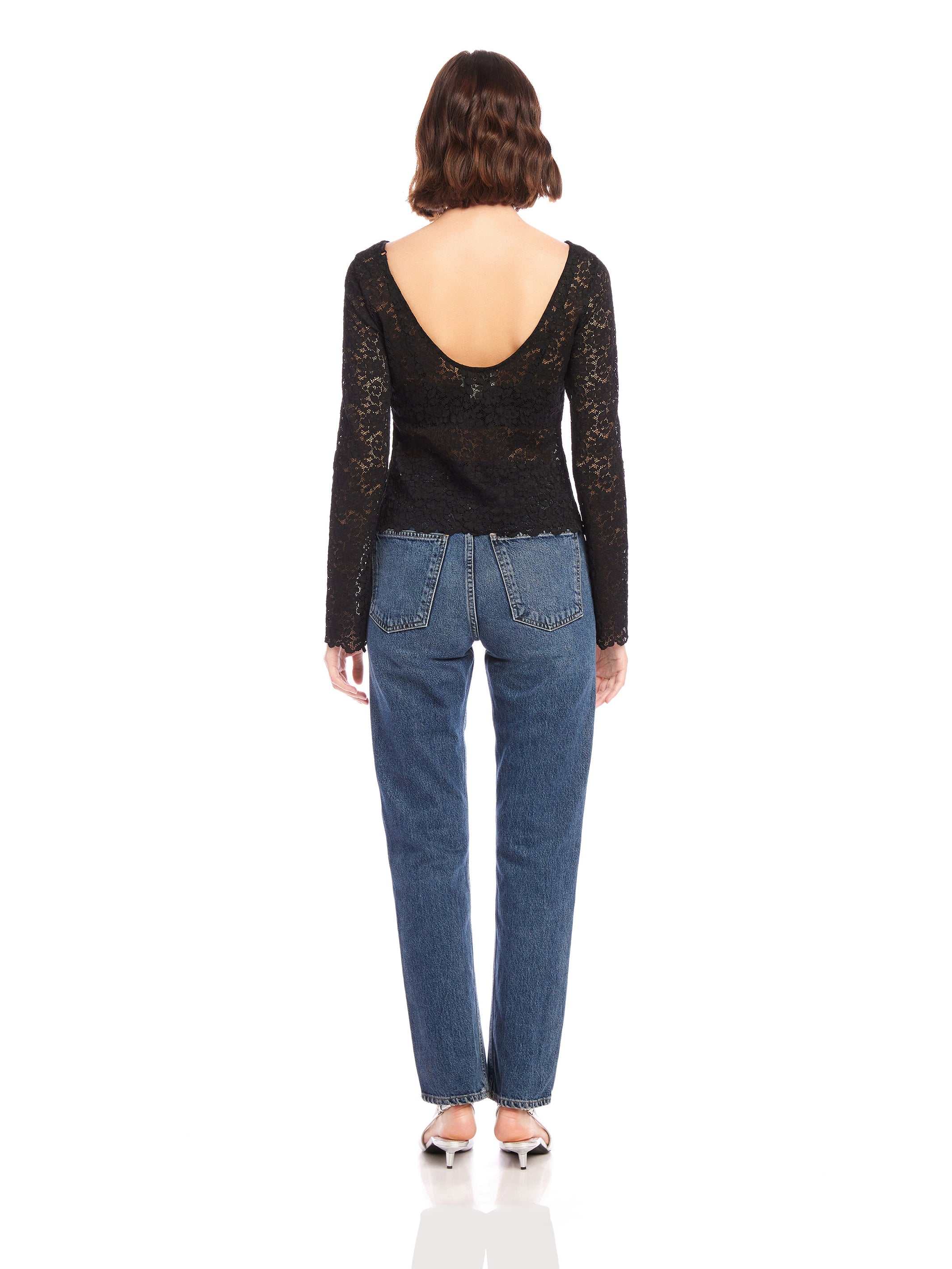 Loren Scoop Back Top