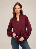 Scarlet Tie-Front Top