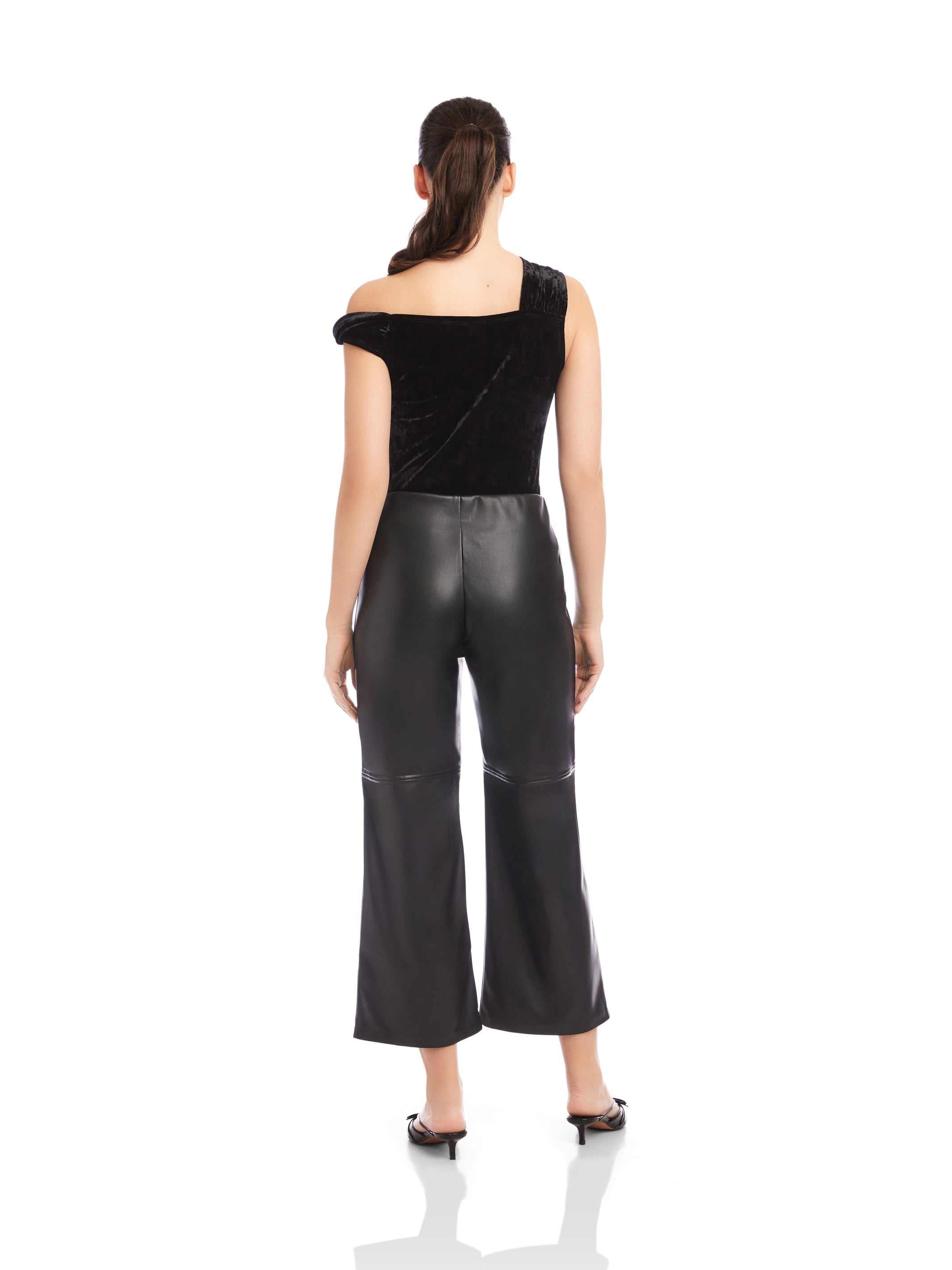Faux Leather Cropped Pants