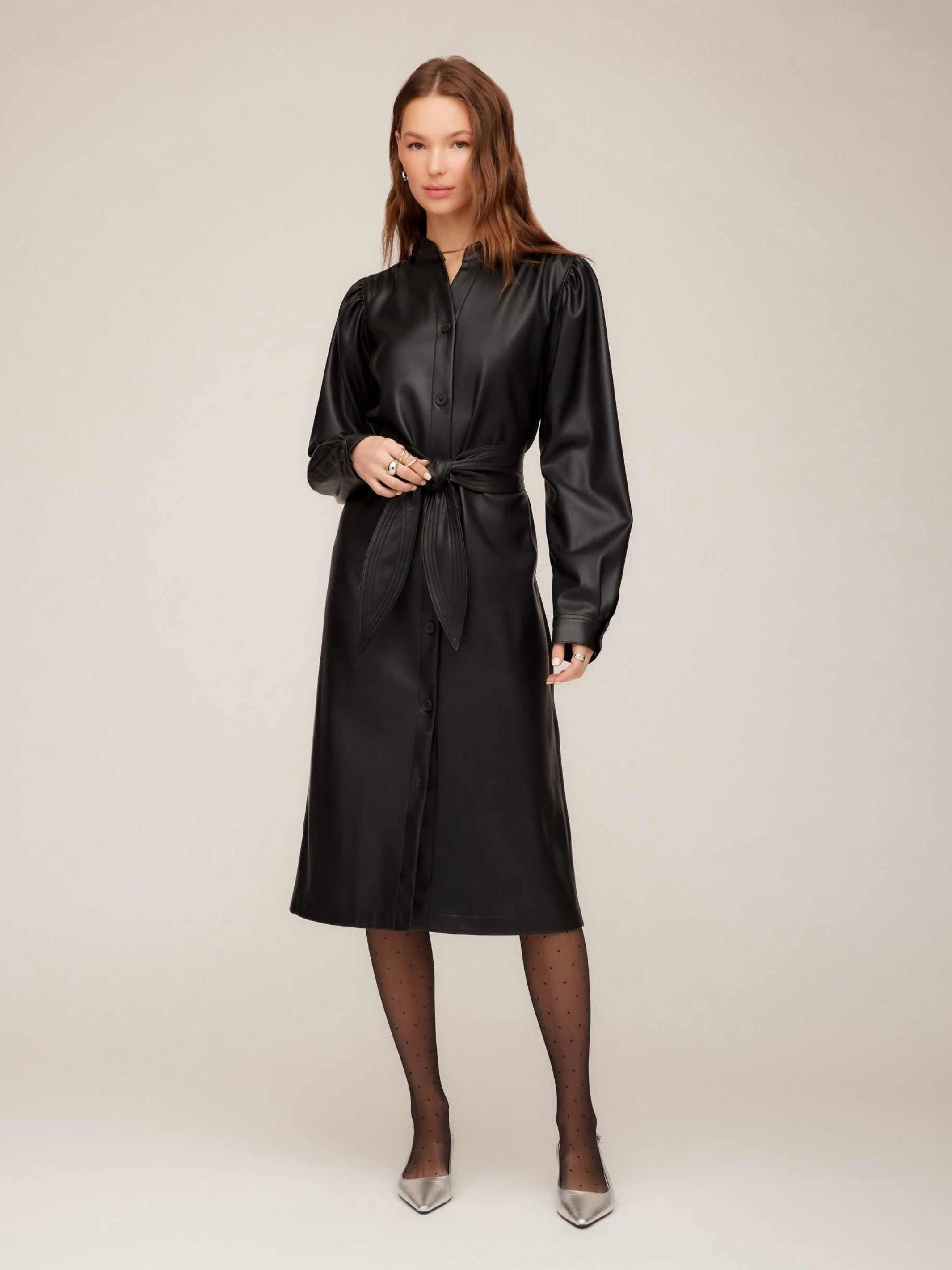 Jennifer Faux Leather Dress