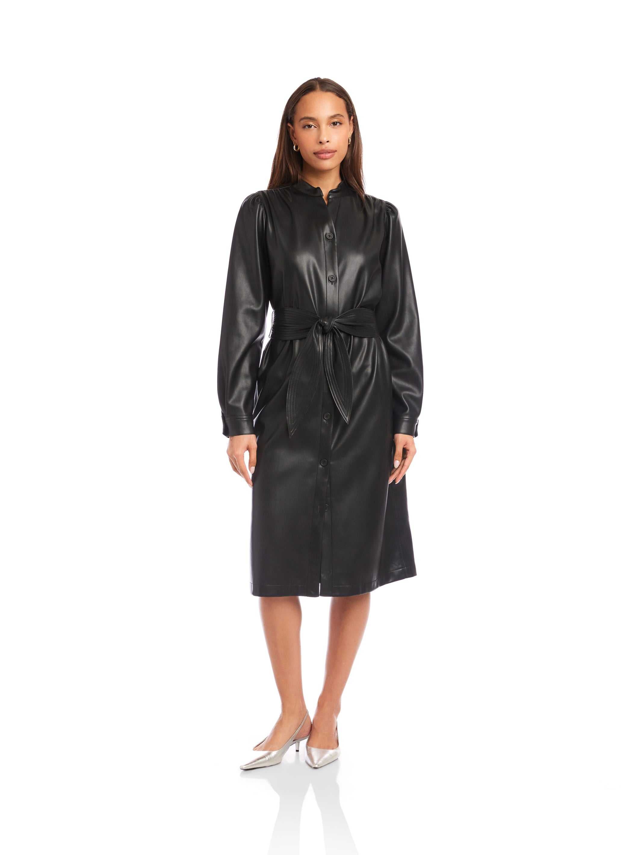 Jennifer Faux Leather Dress