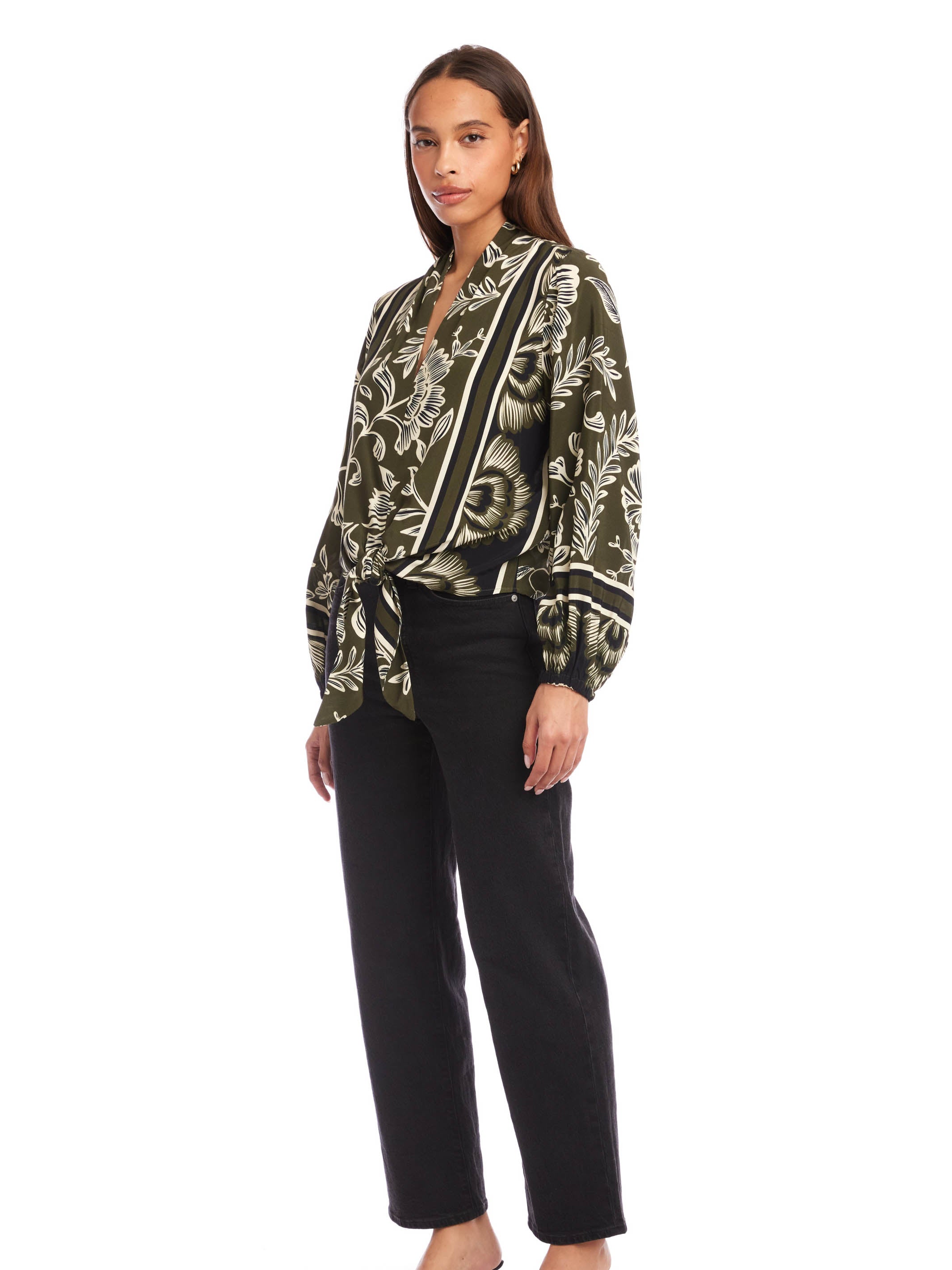 Scarlet Tie Front Top