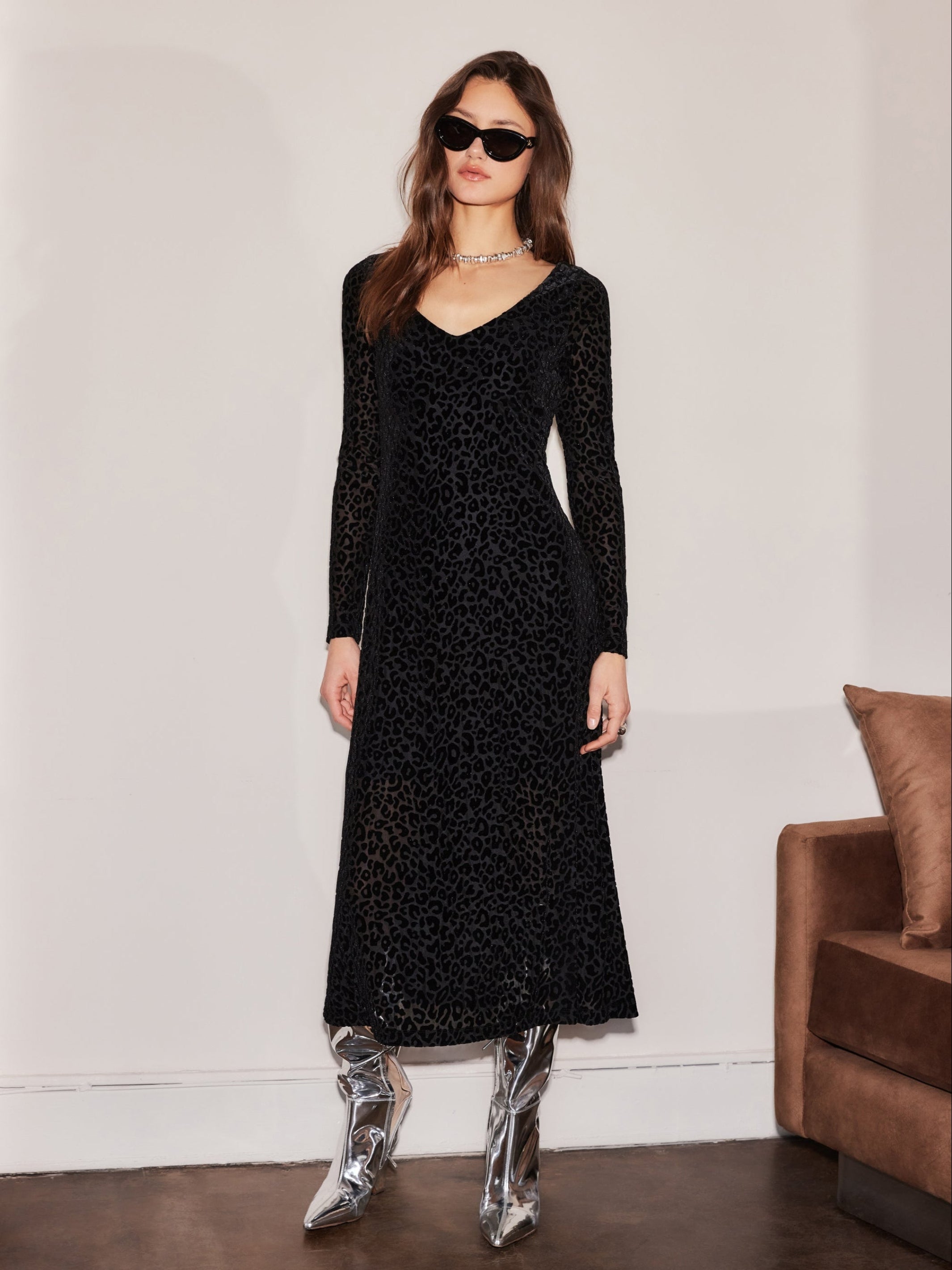 Julia Velvet Burnout Dress