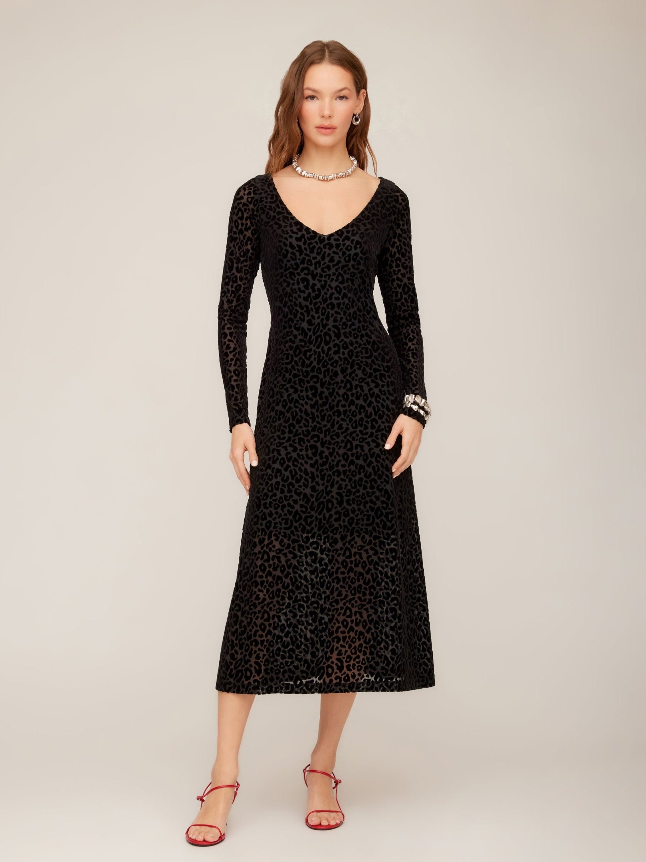 Julia Velvet Burnout Dress