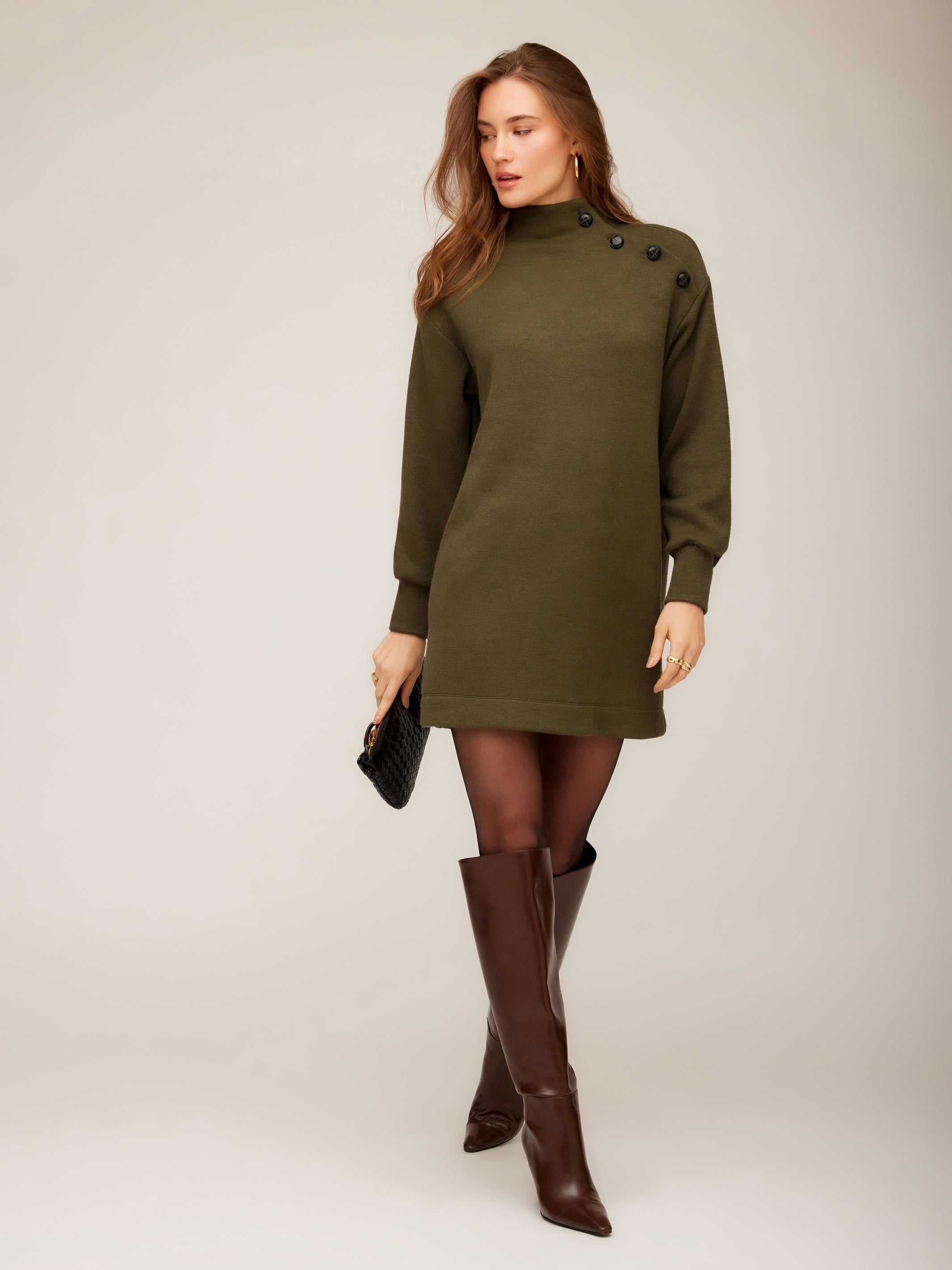 Brenna Mock Neck Dress