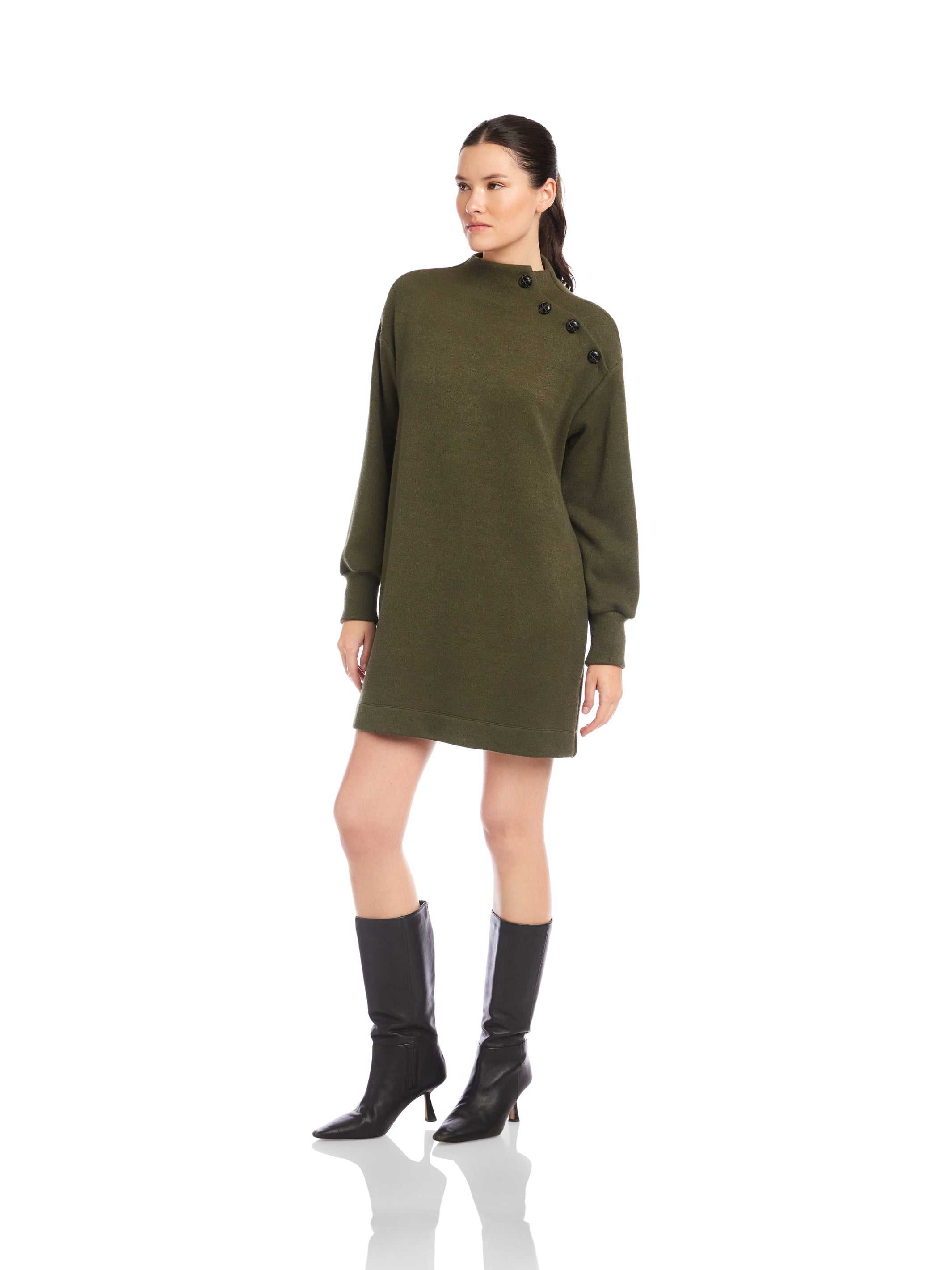 Brenna Mock Neck Dress