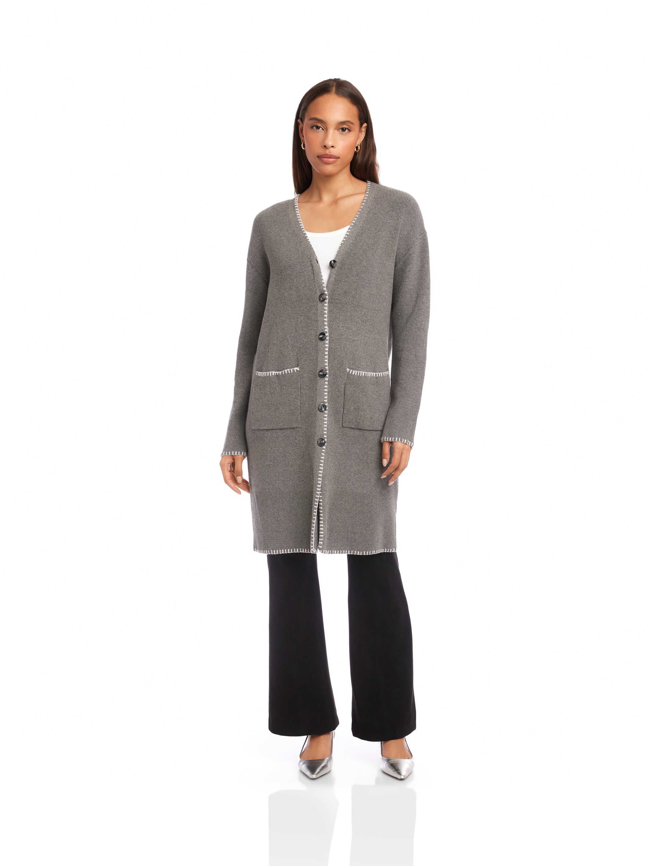 Ariel Edge Stitch Cardigan Sweater