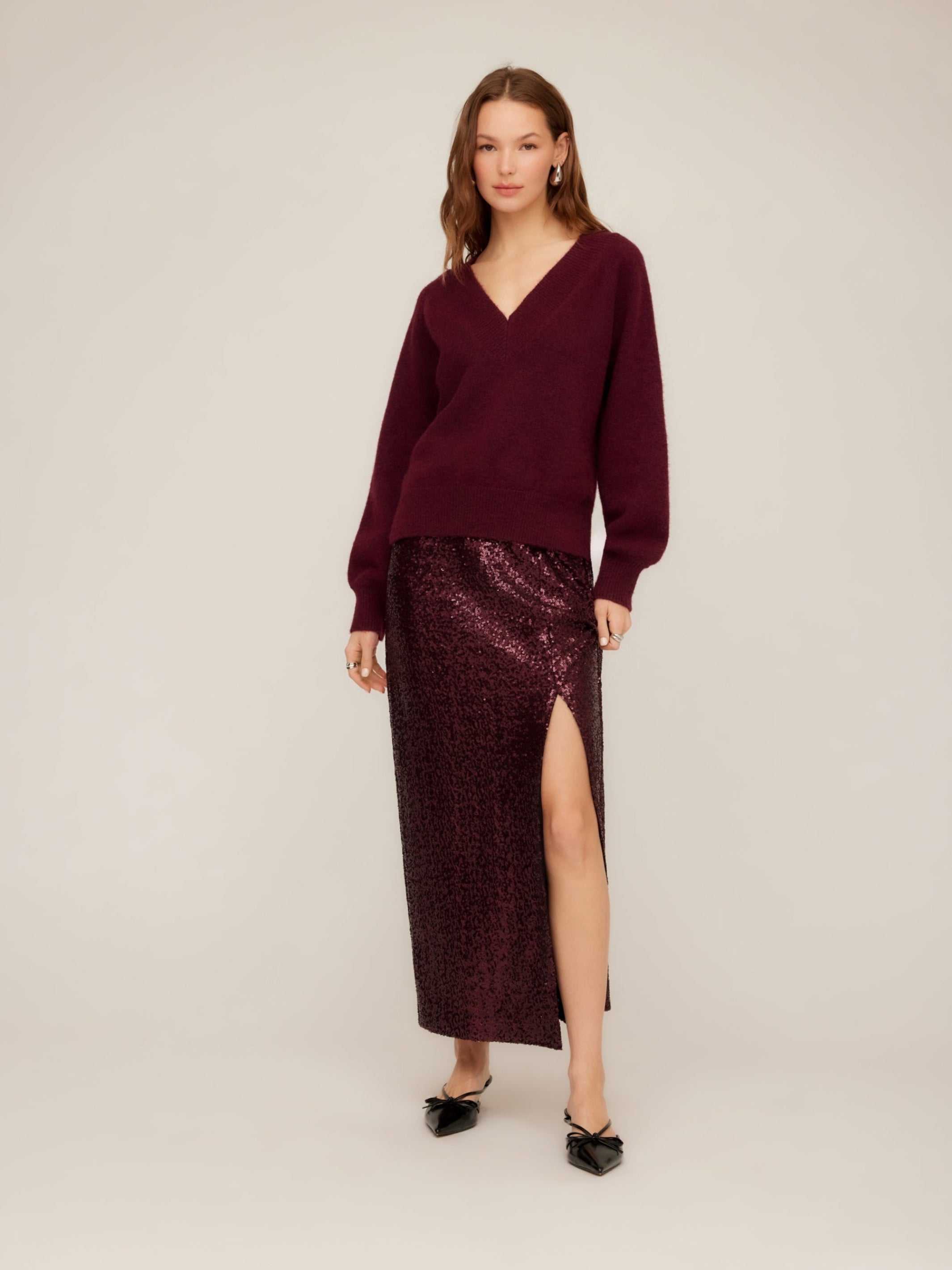 Heather V-Neck Sweater