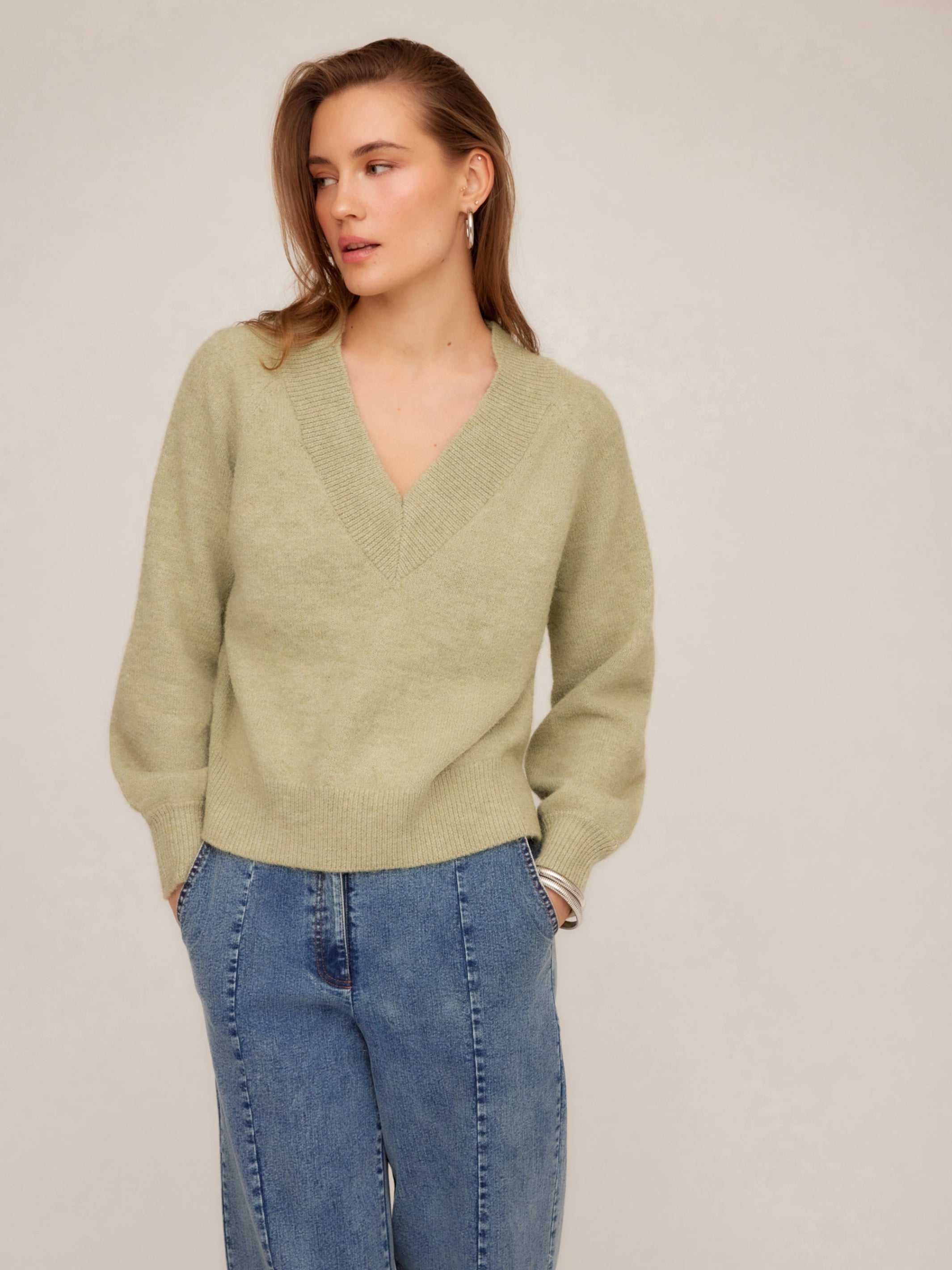 Heather V-Neck Sweater