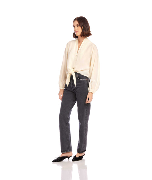 Capri Tie-Front Blouse