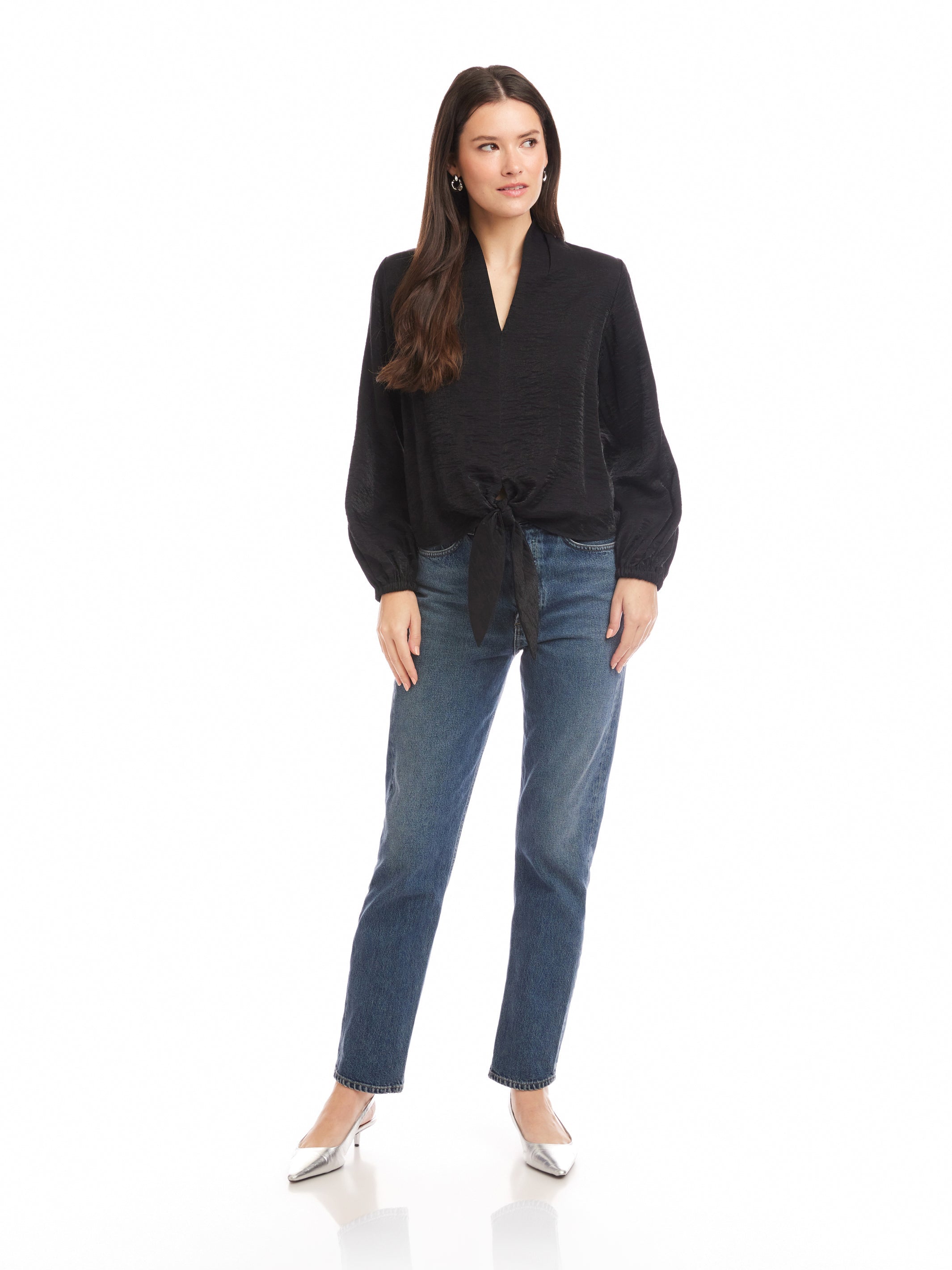 Scarlet Tie-Front Top