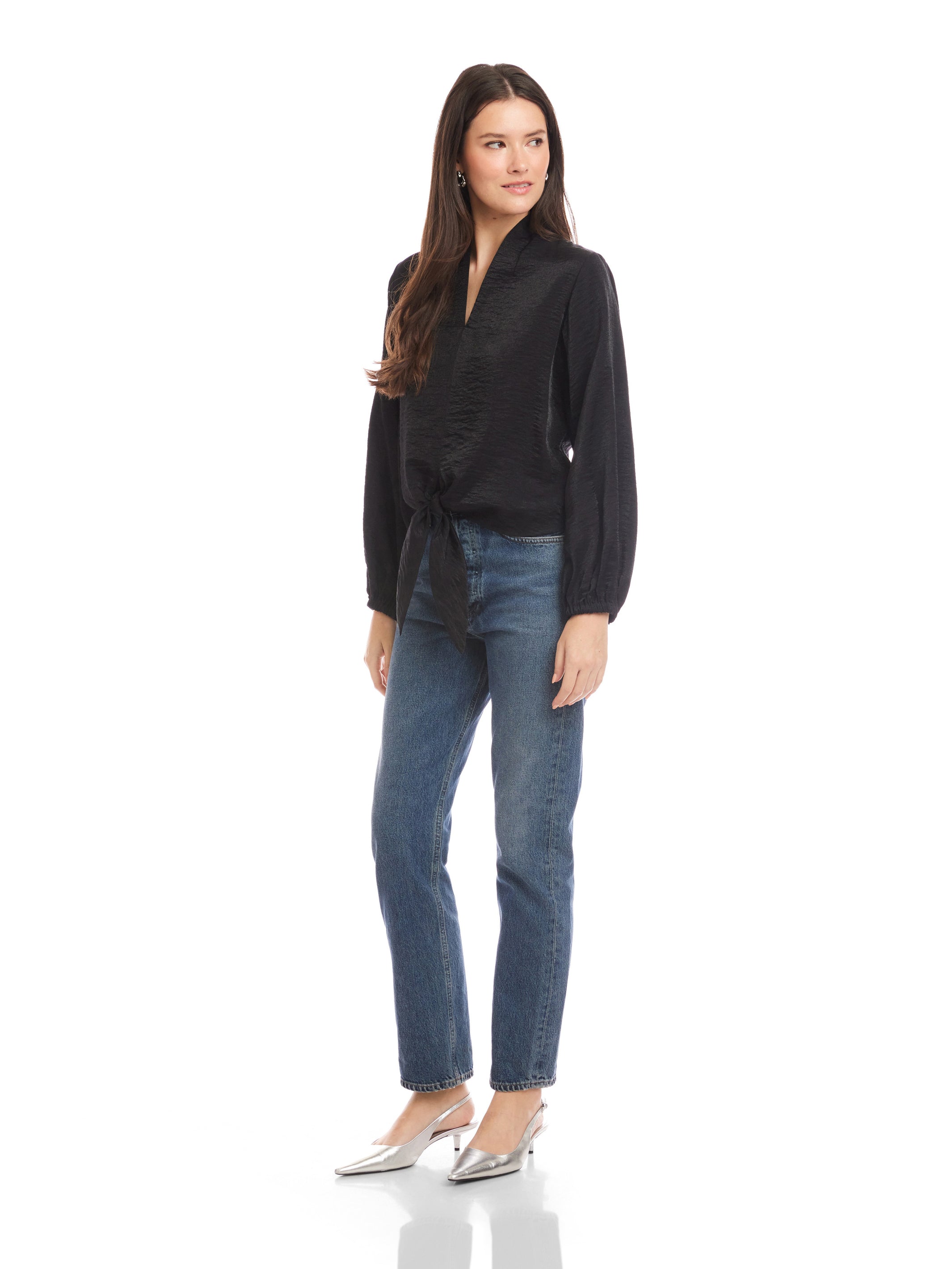 Scarlet Tie-Front Top