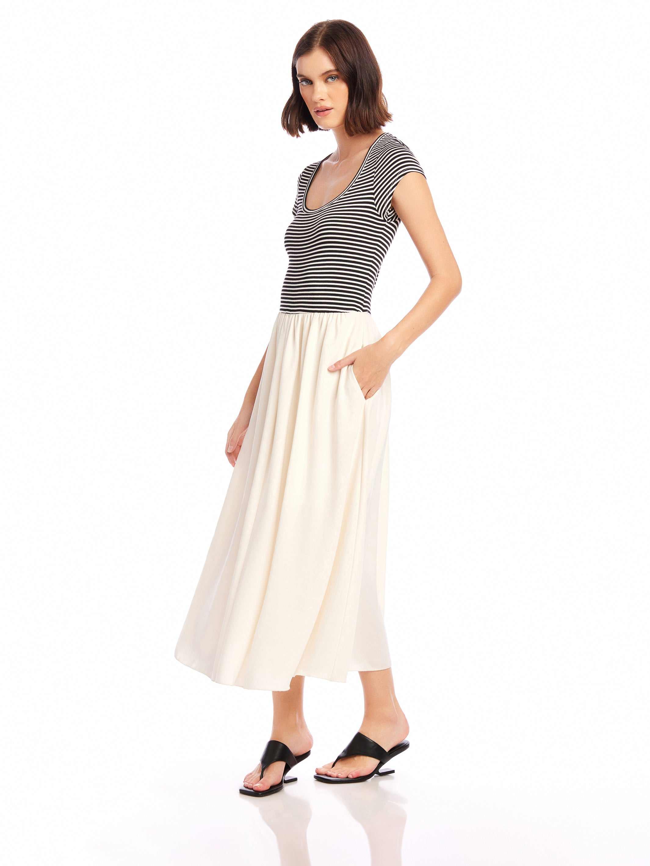 Contrast Hem Sylvie Dress