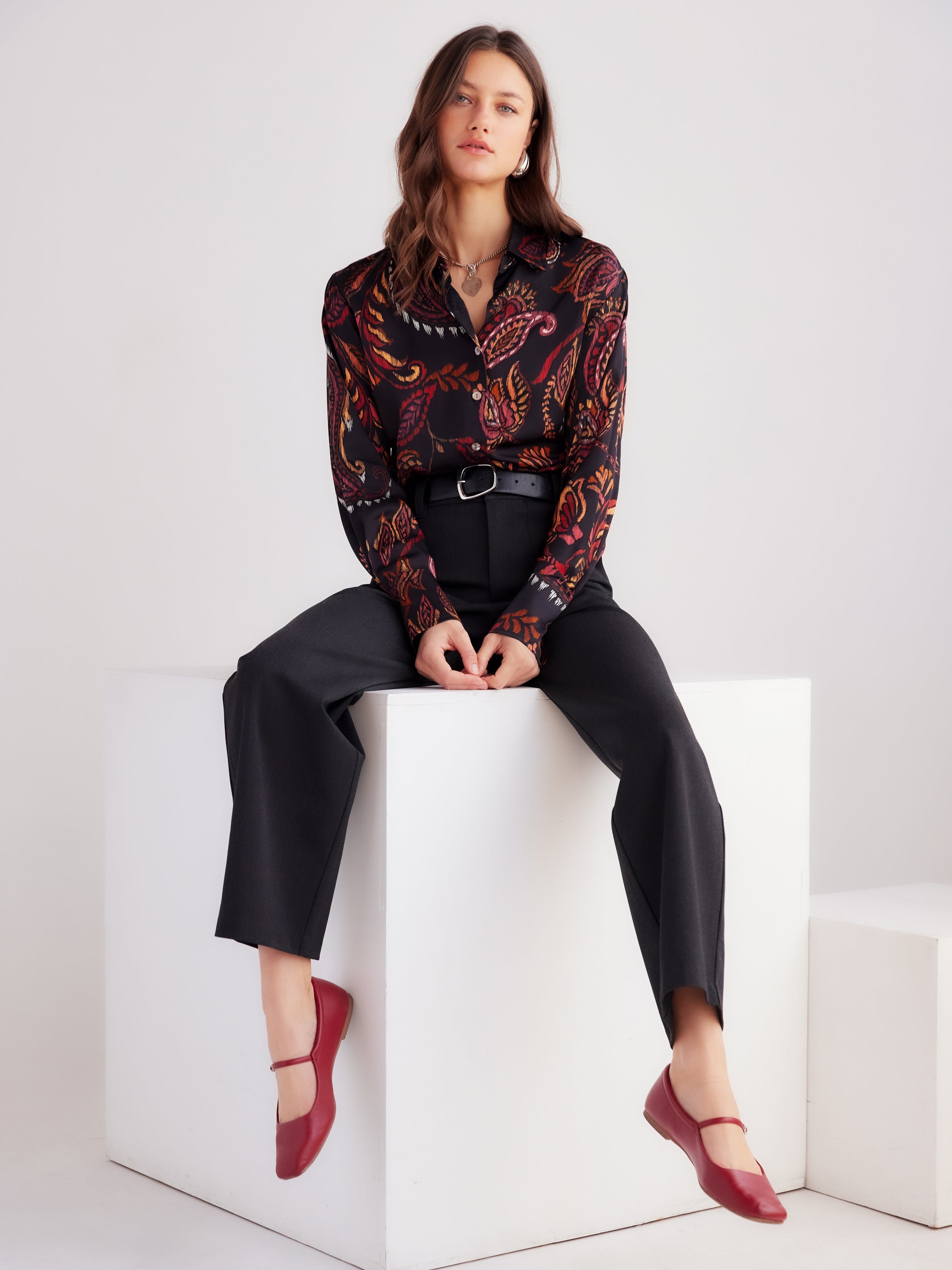 Tawnie Side-Pleat Shirt