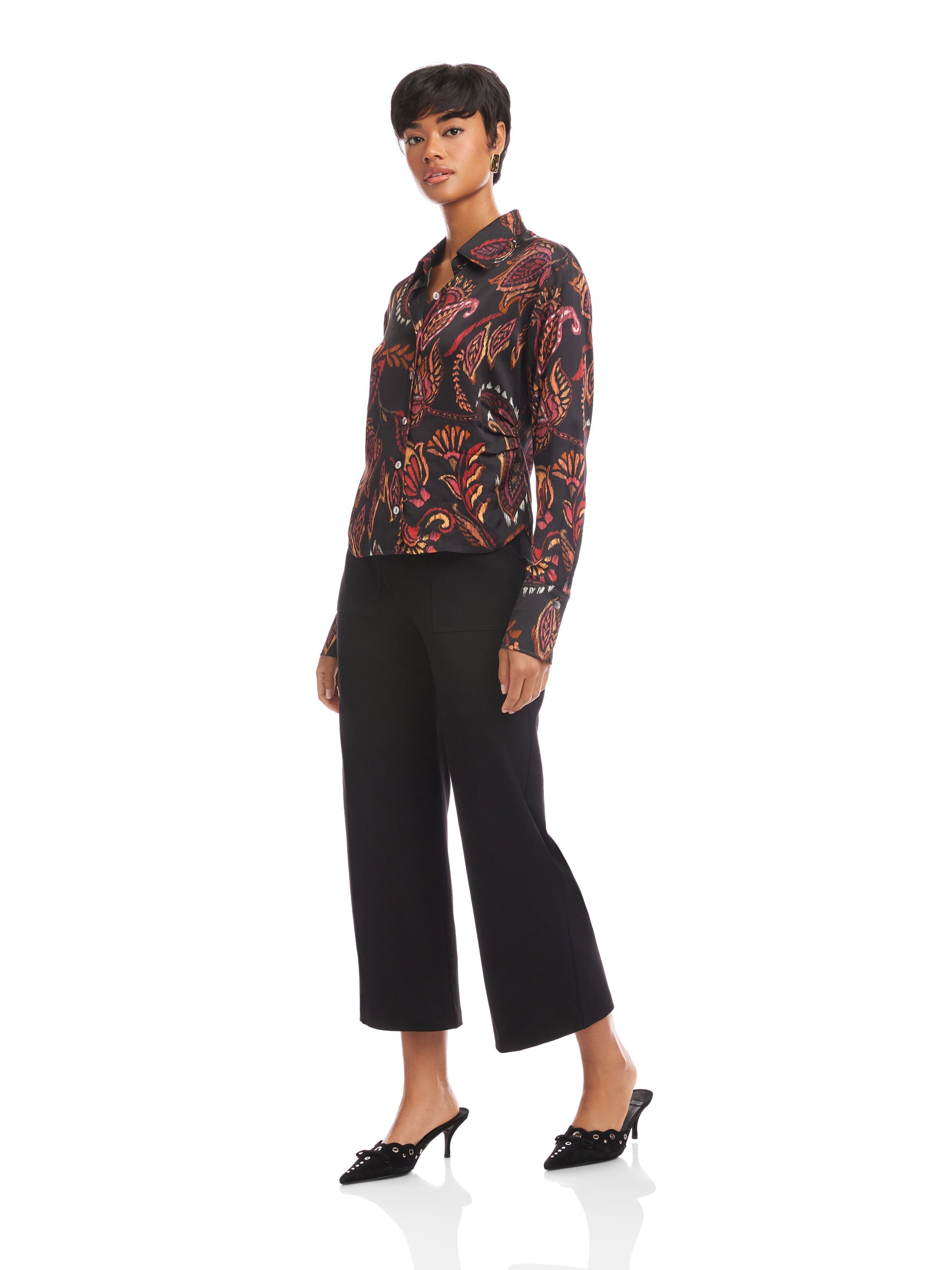 Tawnie Side-Pleat Shirt