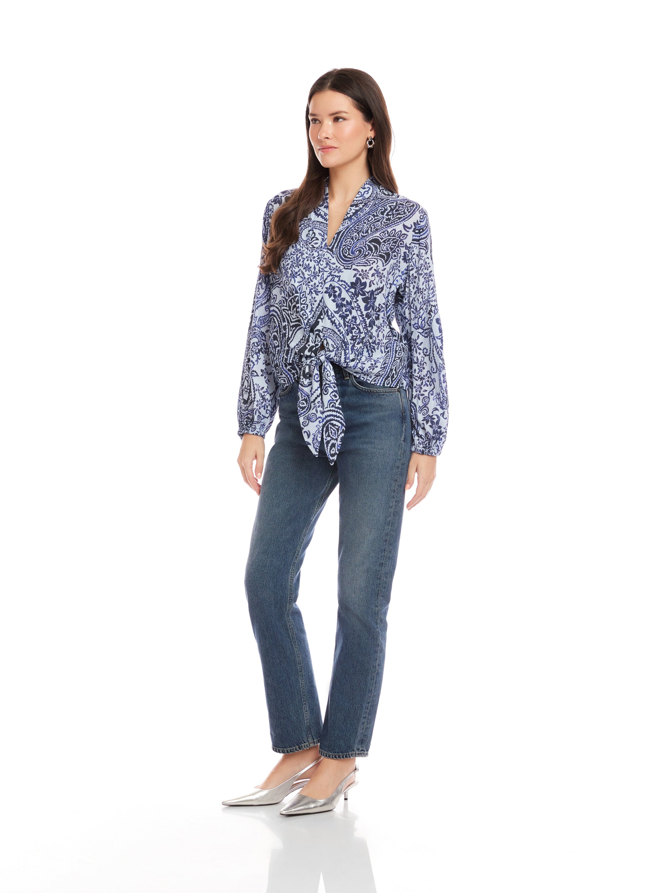 Scarlet Tie-Front Top