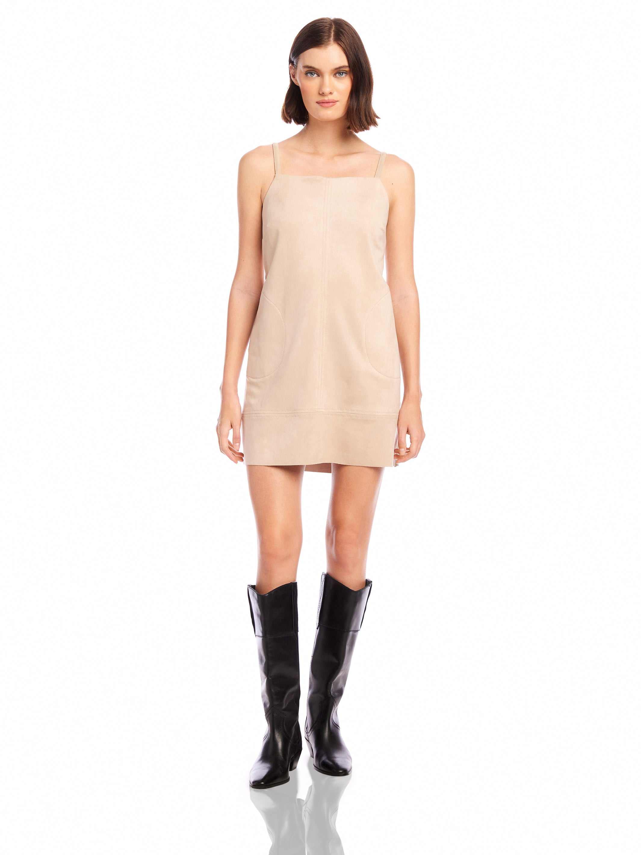 Safia Faux Suede Dress