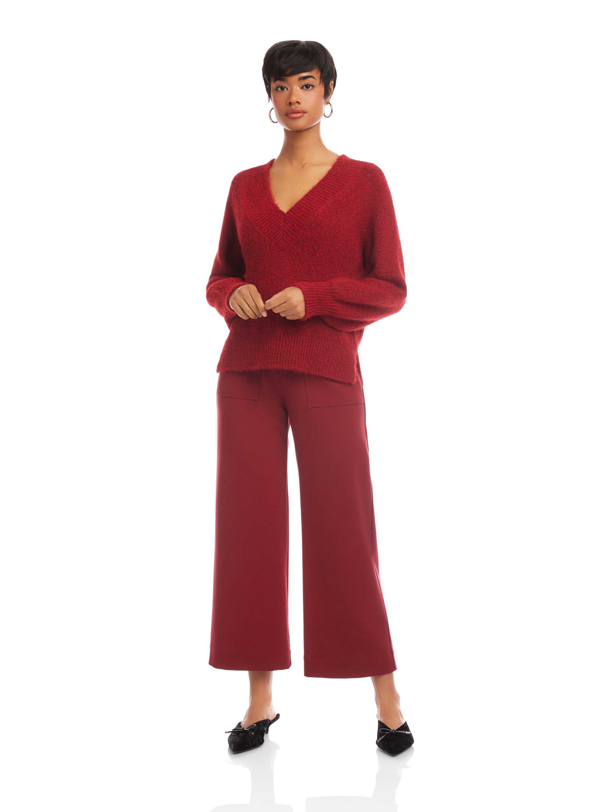 Heather V-Neck Sweater