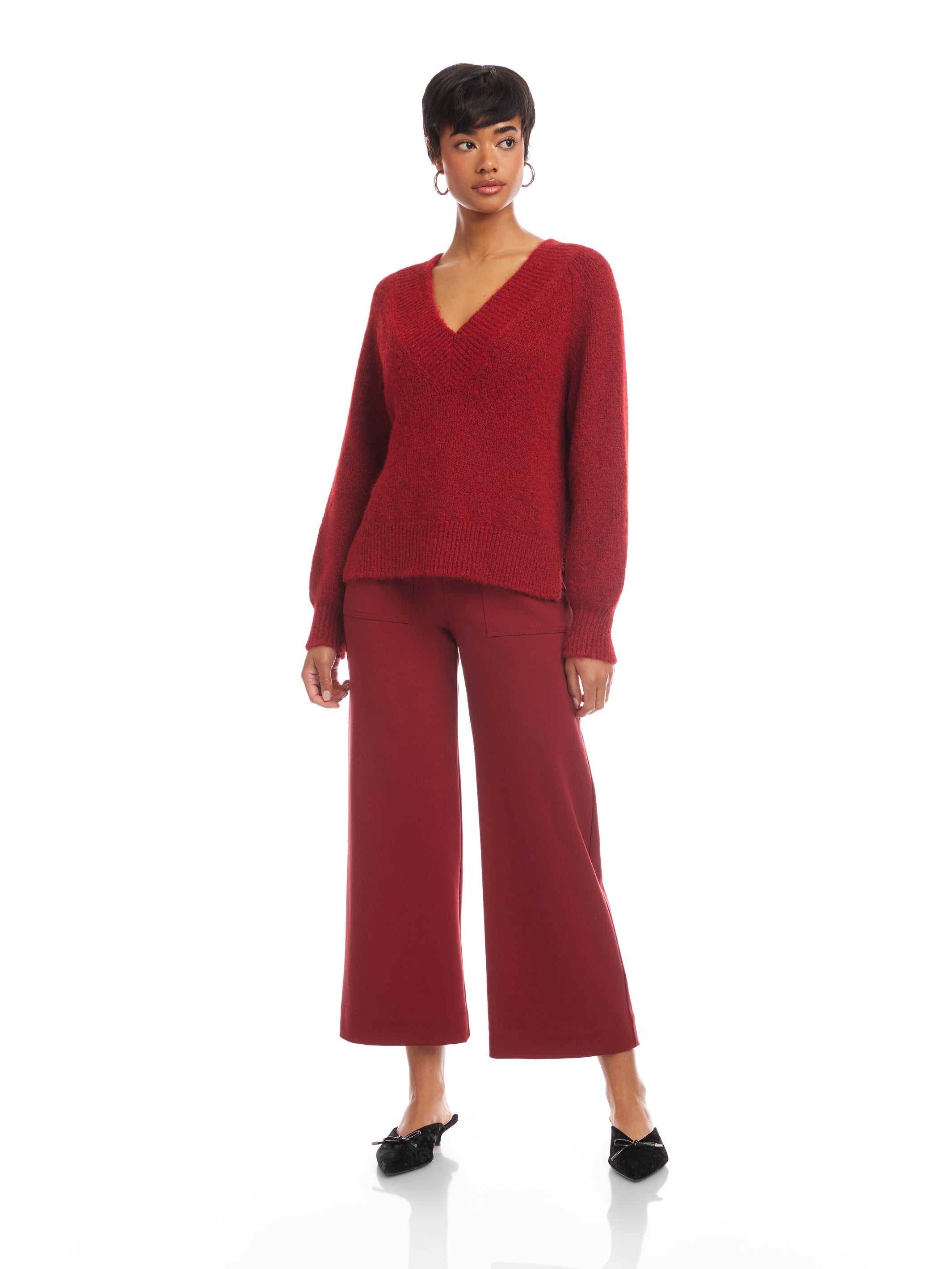 Heather V-Neck Sweater