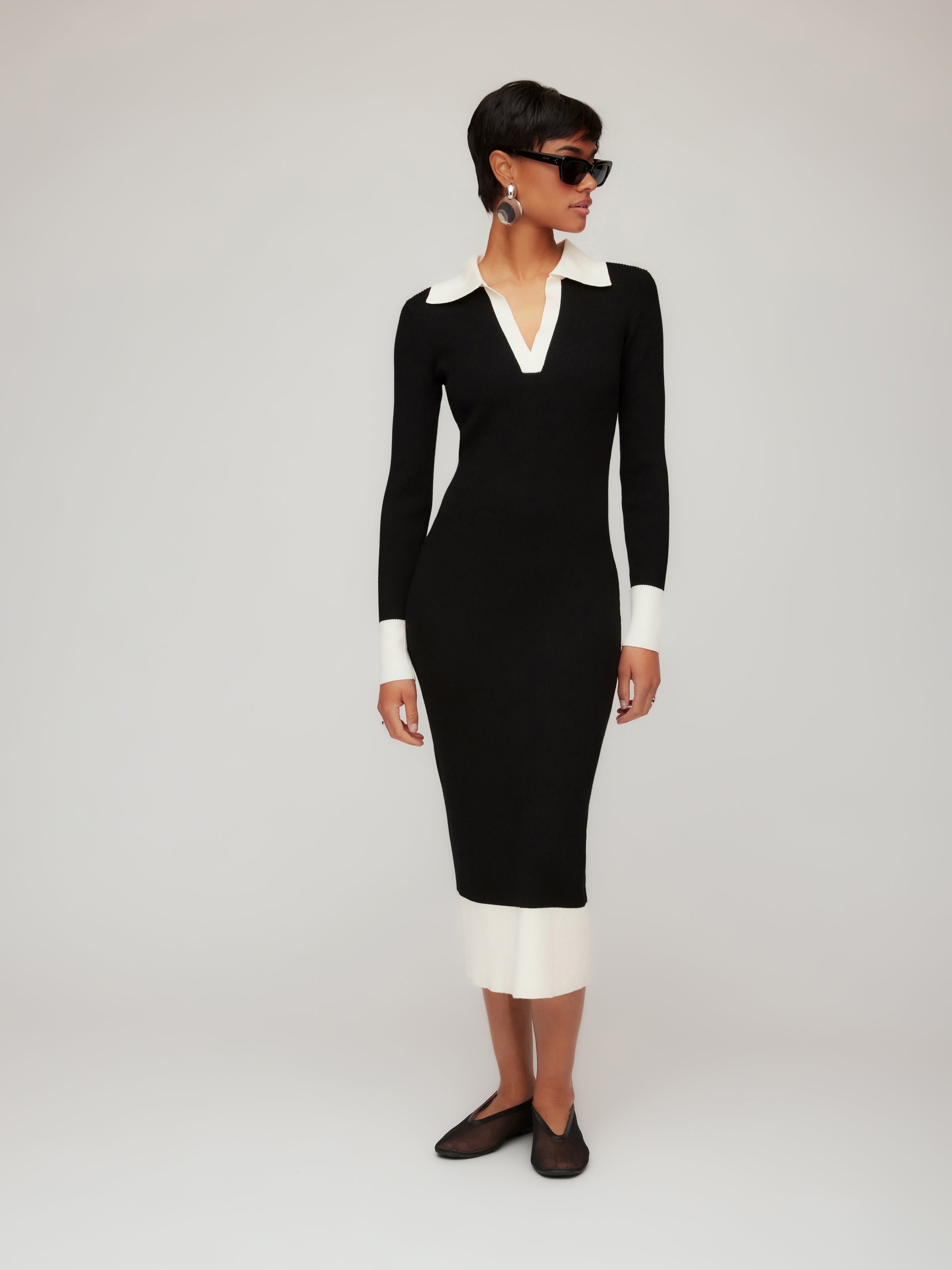 Belle Ribbed Polo Dress