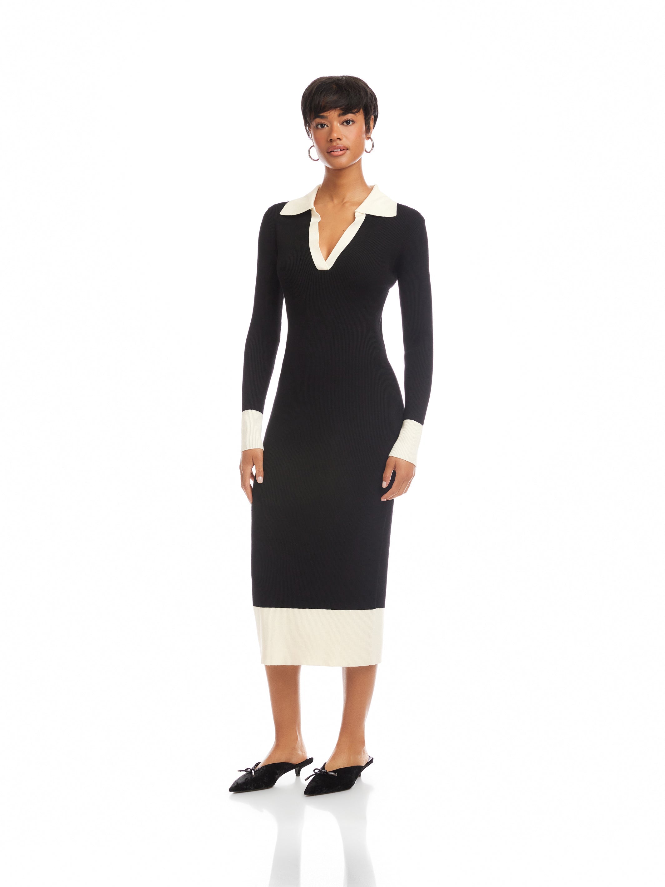 Belle Ribbed Polo Dress