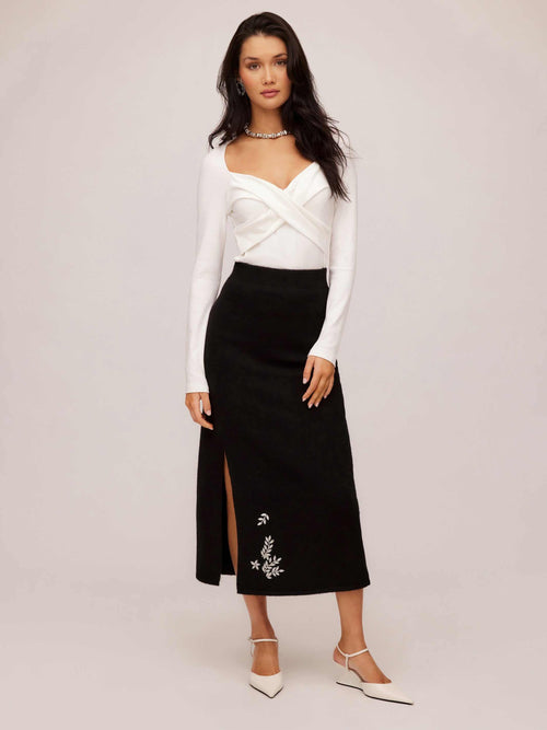 Brett Embellished Sweater Skirt