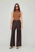 Lara Faux Leather Wide-Leg Pants