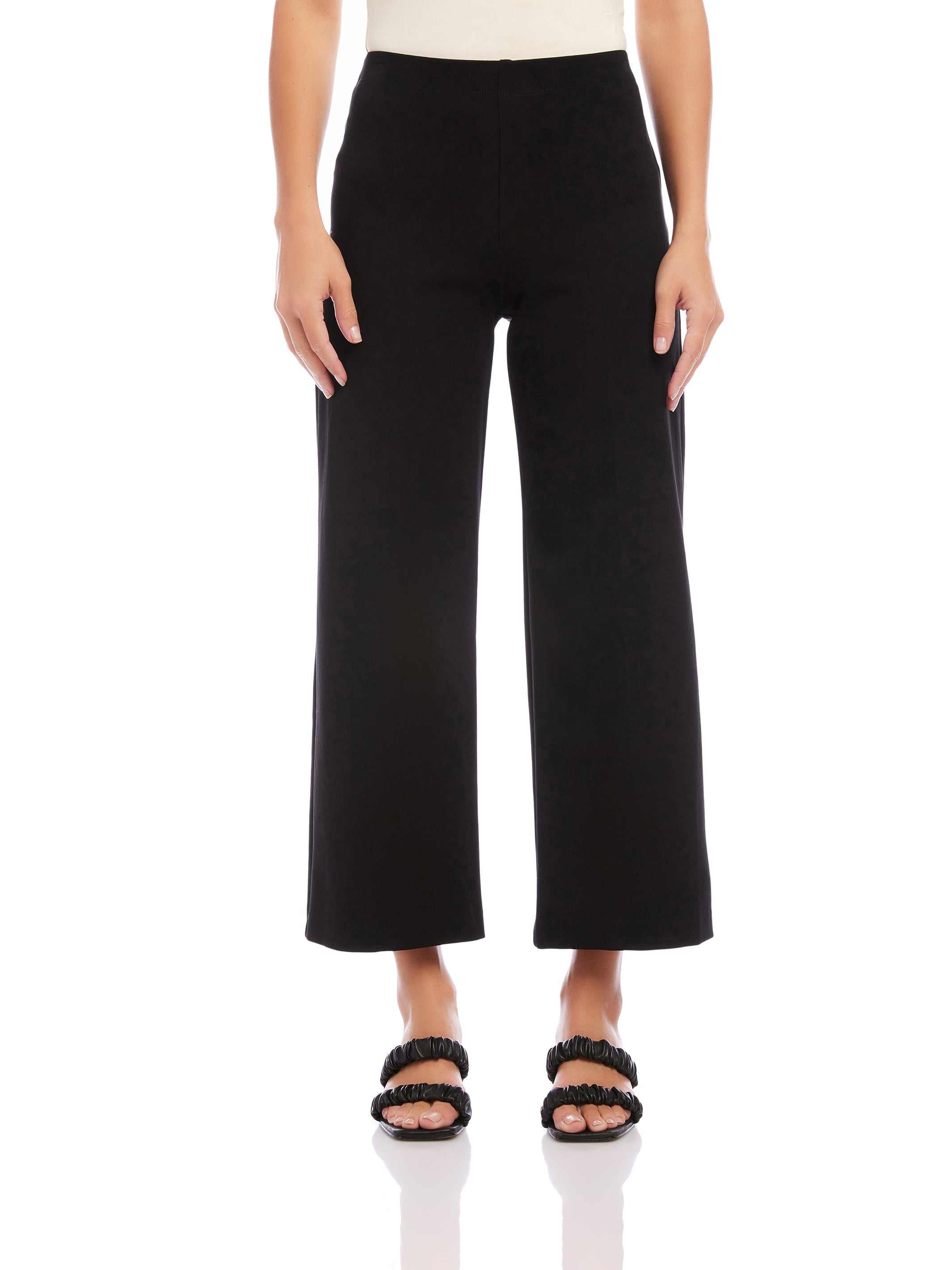 Wide-Leg Cropped Pants
