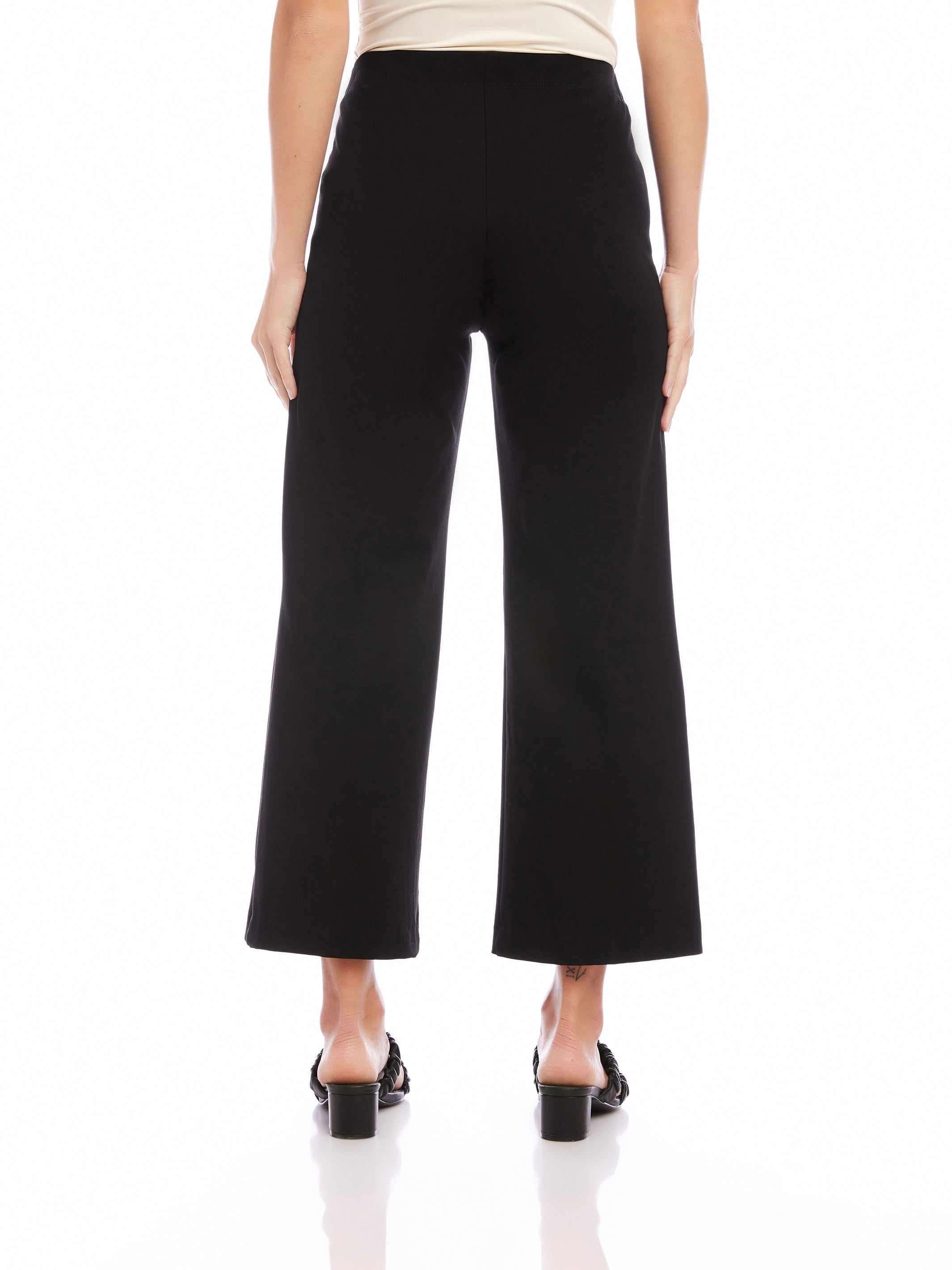 Wide-Leg Cropped Pants