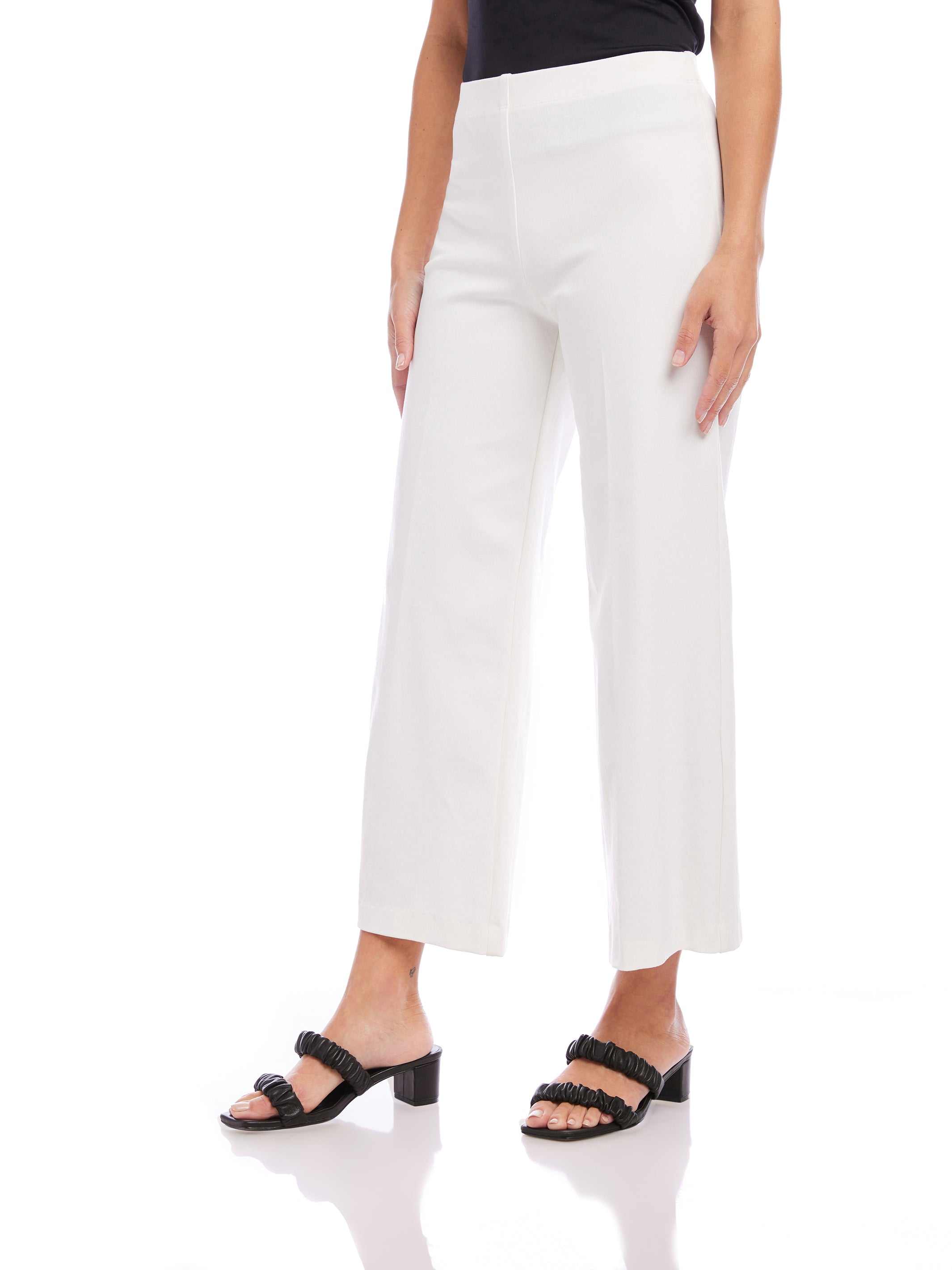 Wide-Leg Cropped Pants